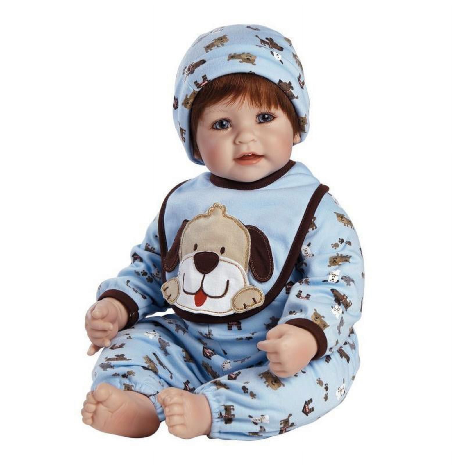 Adora Toddler Time Babies, 20" Premium Doll with Hand Painted Eyelashes and Face, Fresh Baby Powder Scent and Removable Clothing, Birthday Gift For Ages 6+ - Woof boy Adora