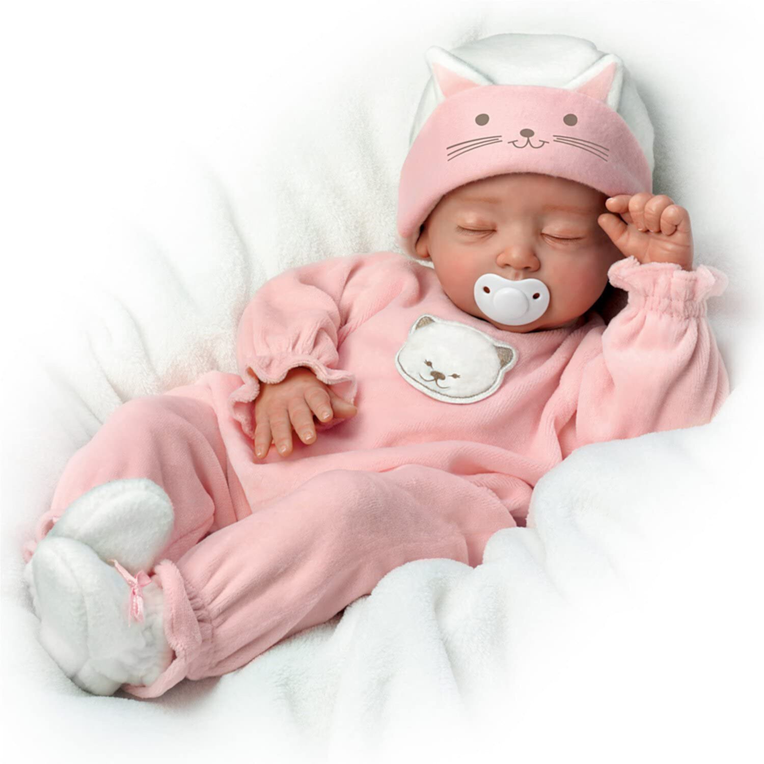 The Ashton - Drake Galleries Katie So Truly Real® Newborn Baby Girl Doll Realistic Poseable Weighted Reborn with Soft RealTouch® Vinyl Skin by Renowned Doll Artist Mayra Garza 17.5-inches The Ashton-Drake Galleries