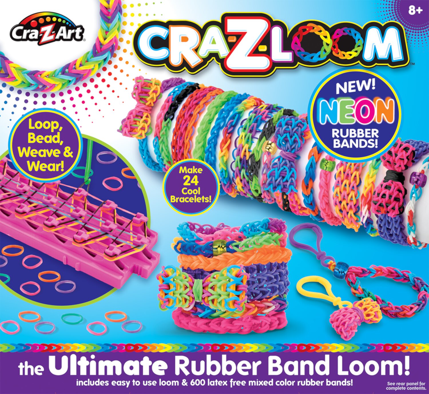 Cra-Z-Art Cra-Z-Loom Ultimate Rubber Band Loom, Multi-Color Kit for Ages 8 and up Cra-Z-Art