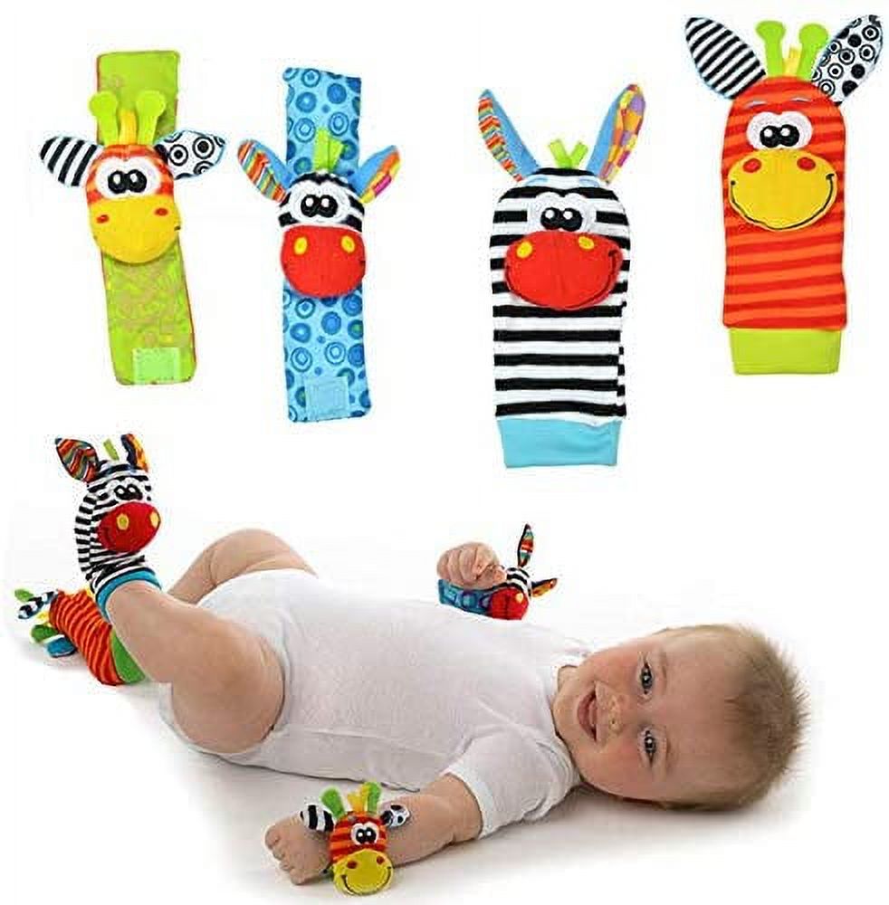 Baby Foot Detector and Wrist Rattle Baby and Baby Development Toy Socks and Baby Wrist Rattle,Toys for Baby Boys And Girls 0-6 Months VATENIC