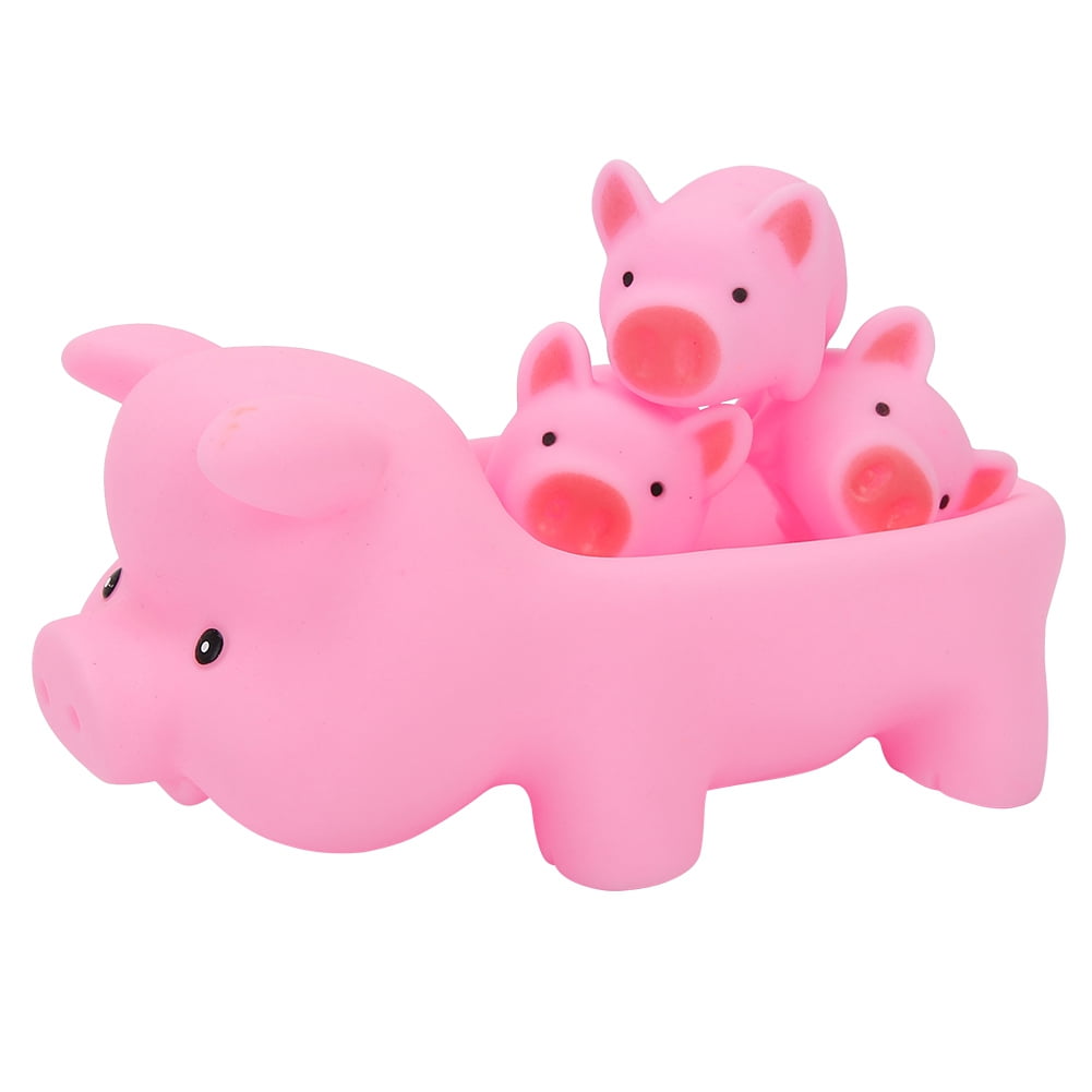 4pcs Screaming Pig Bath Toys for Toddlers Infants 6 12 18 Months, Bathtub Toys for 1 2 3 4 Years Old Kids, Water Bathing For Water Activities Beach Playing Kids Swimming Eotvia