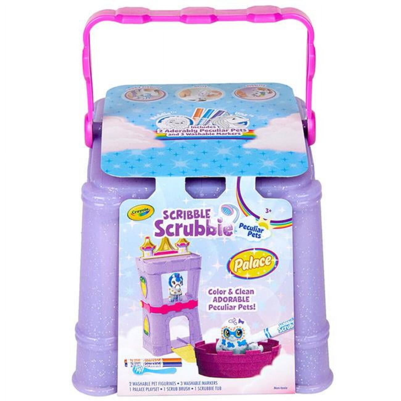 Crayola Scribble Scrubbie Pets Palace Playset, 6 Pieces, Creative Toys, Gifts, Beginner Unisex Child, Activity, Art Crayola