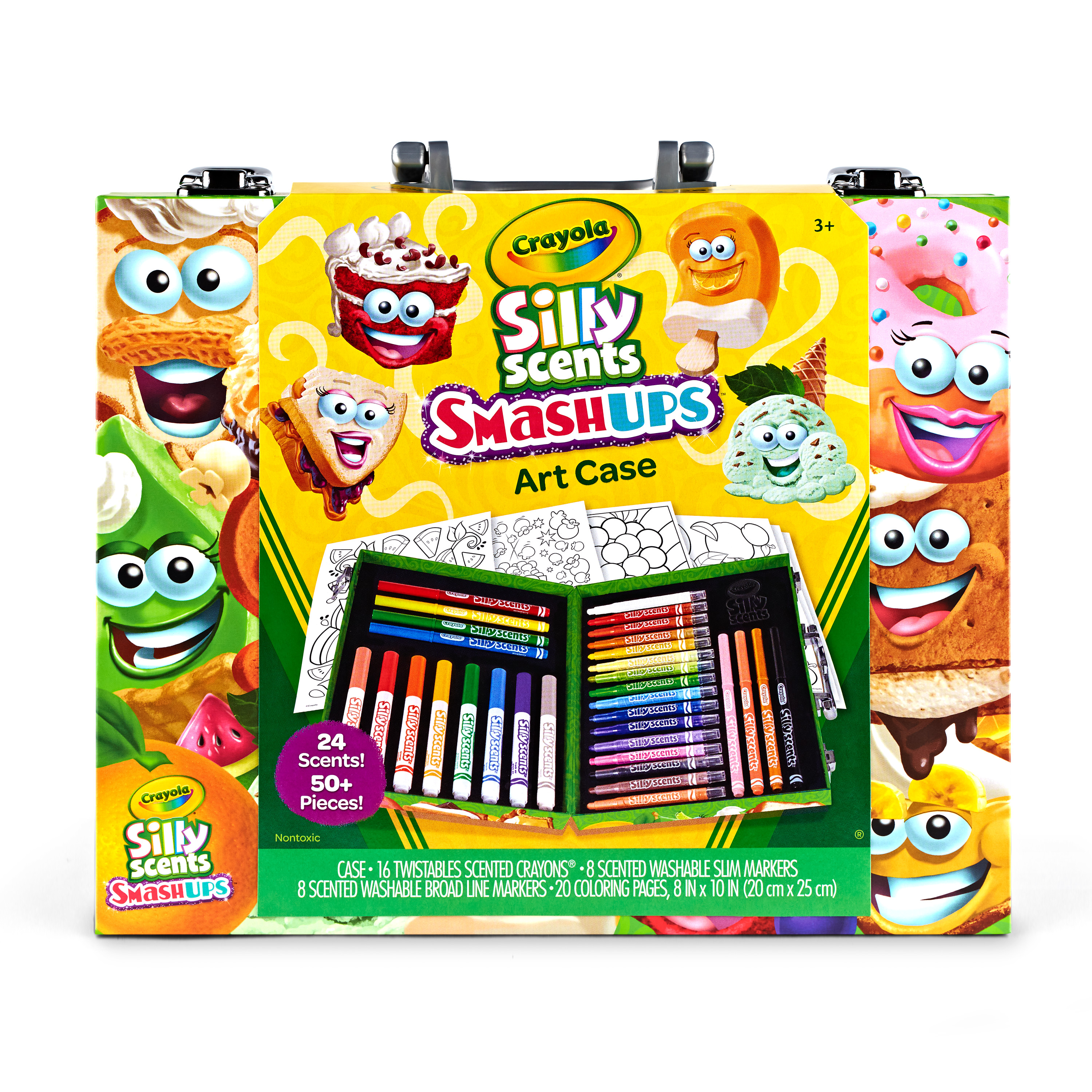 Crayola Silly Scents Mini Inspiration Art Case Coloring Set, Holiday Gift for Kids, Scented Markers, Craft Set, Ages 4+ Crayola