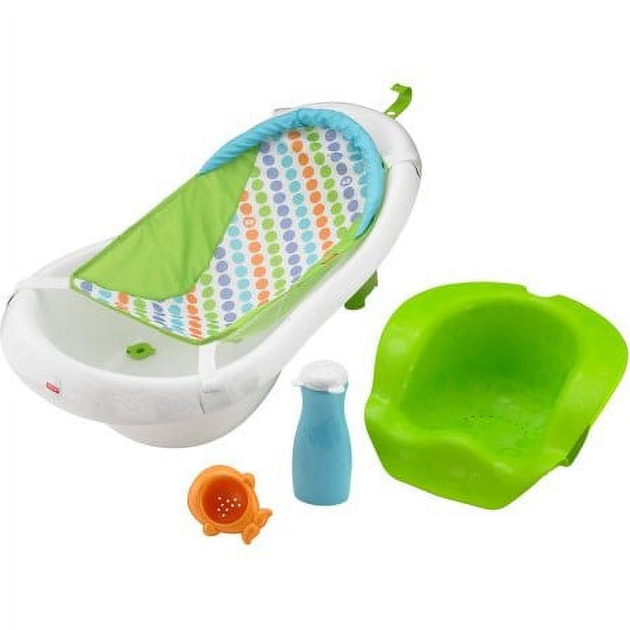 Fisher Price 4-in-1 Sling 'n Seat Tub with Adjustable Support, Green Fisher-Price