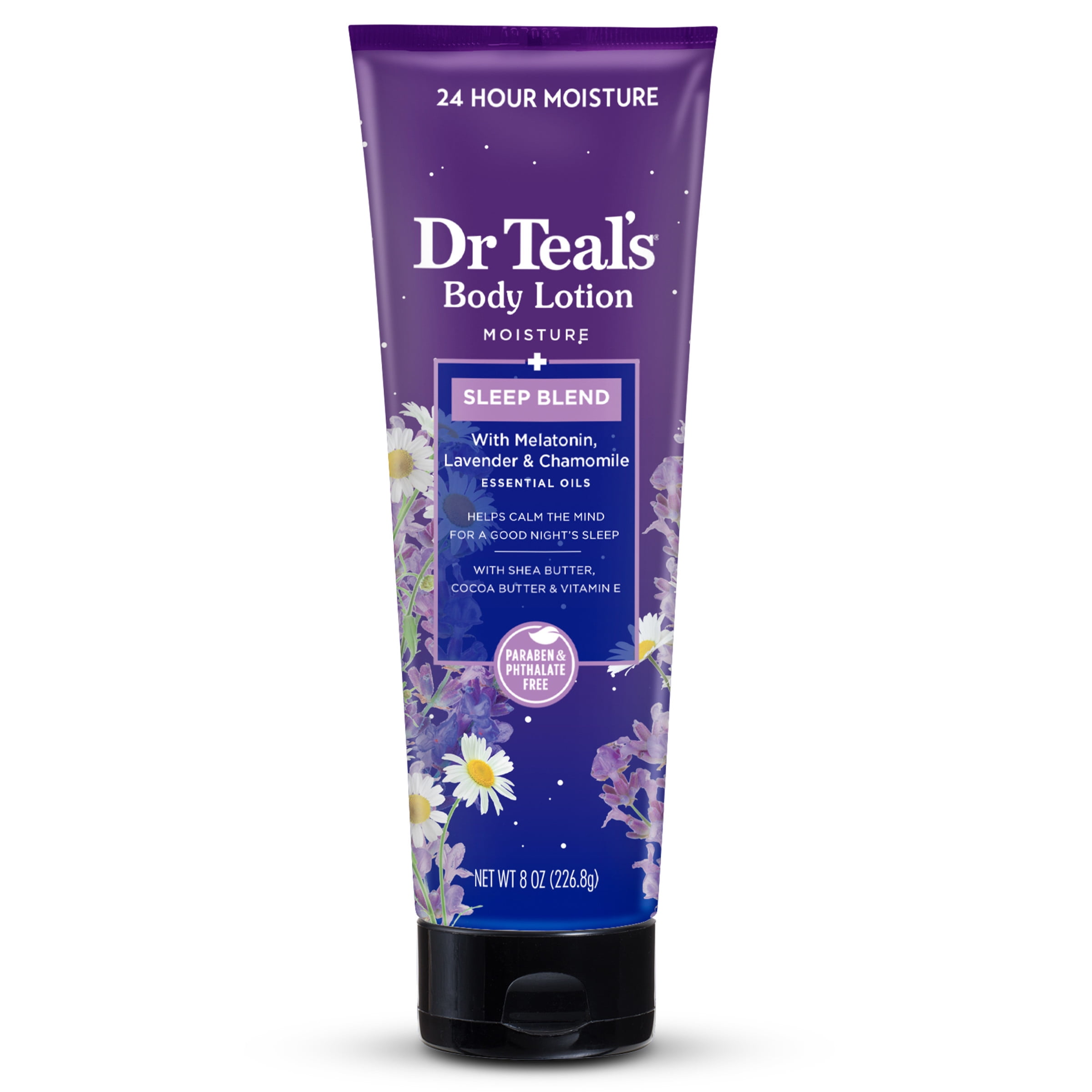 Dr Teal's Sleep Body Lotion with Melatonin, Lavender & Chamomile Essential Oils, 8 fl oz Dr Teal's