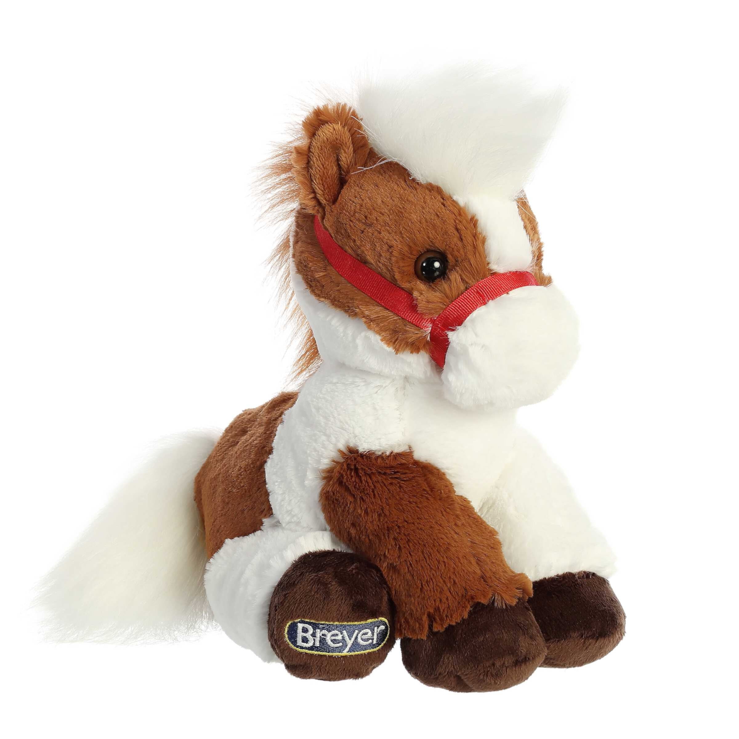 Aurora - Medium Brown Breyer - Bridle Buddies - 11" Pinto Horse - Exquisite Stuffed Animal Aurora