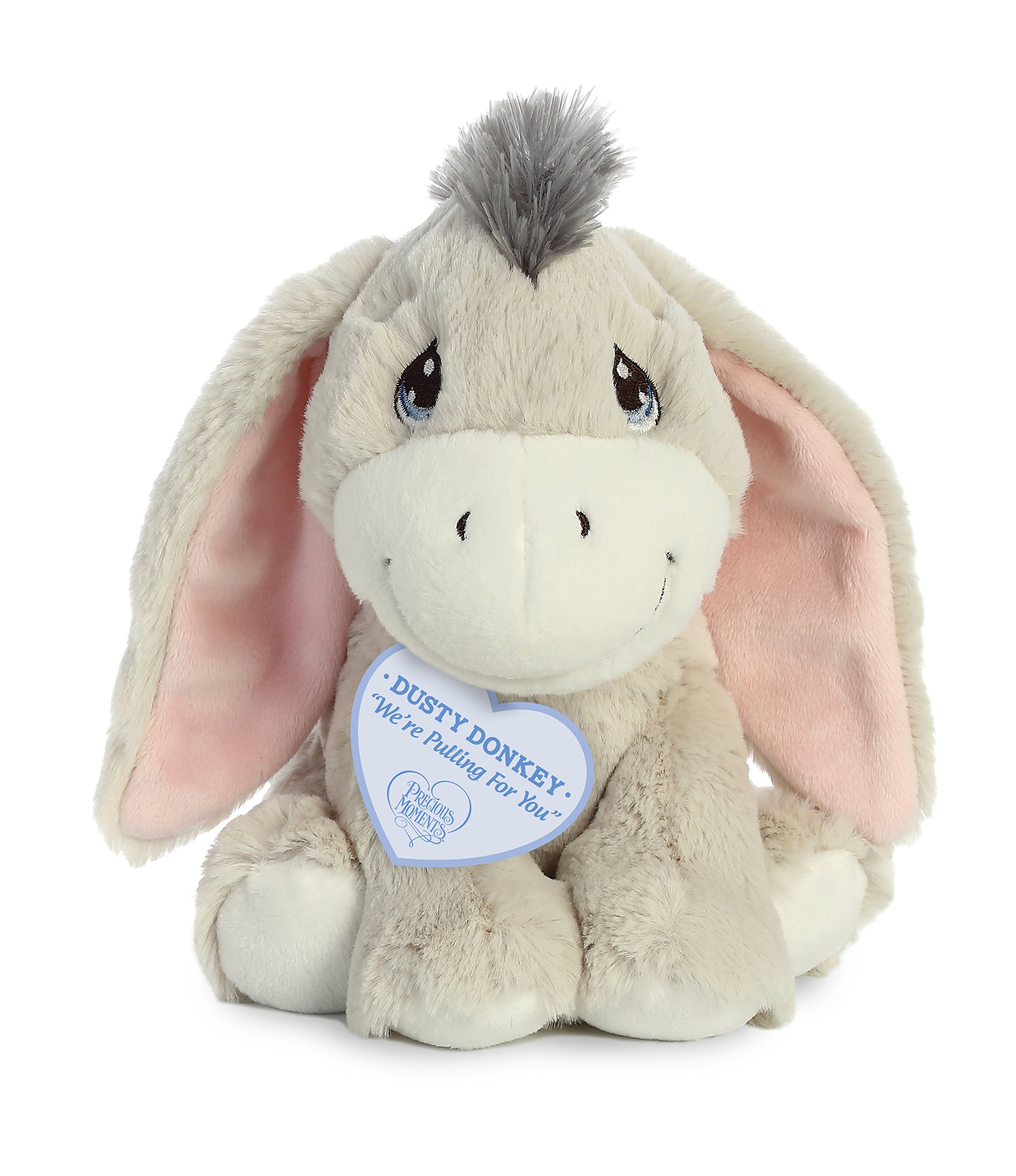 Aurora - Small Gray Precious Moments - 8.5" Dusty Donkey - Inspirational Stuffed Animal Aurora