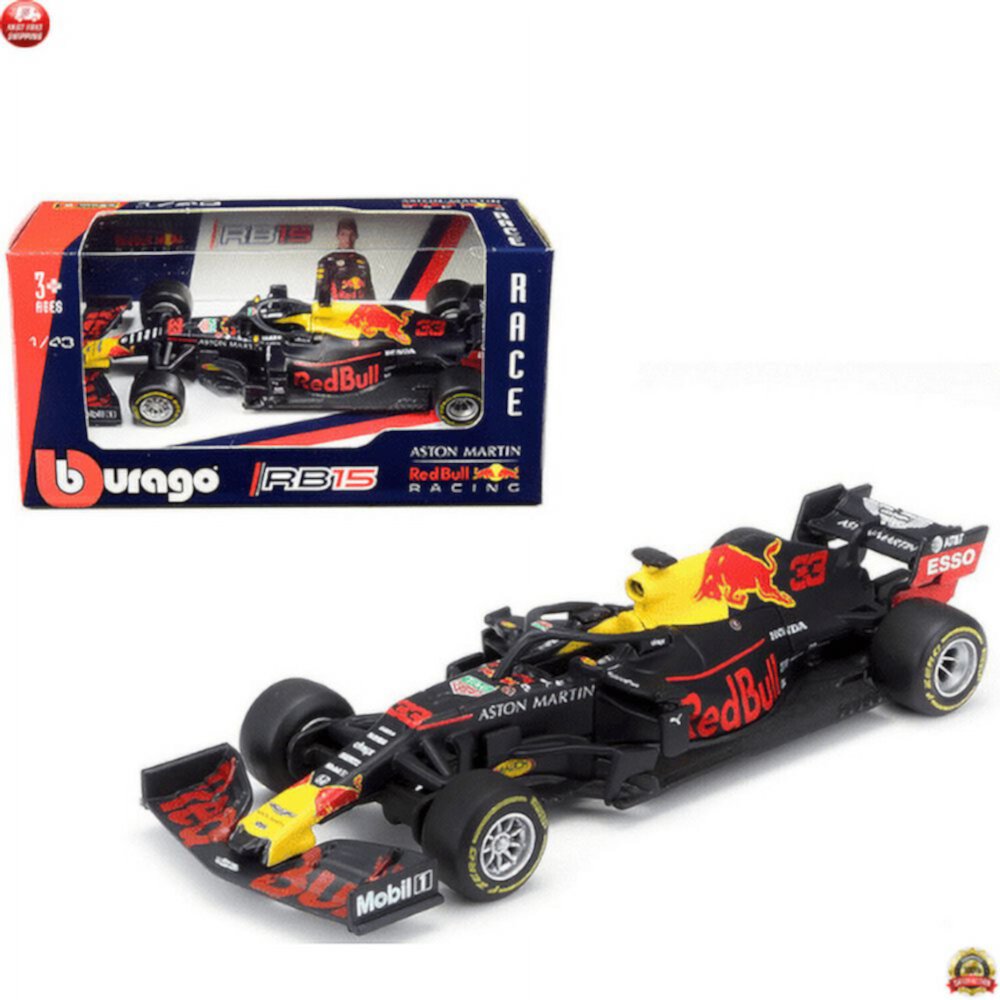 Bburago 1:43 F1 Aston Martin RB15 #33 Max Verstappen Formula One Red Bull Racing Diecast Model Car Bburago