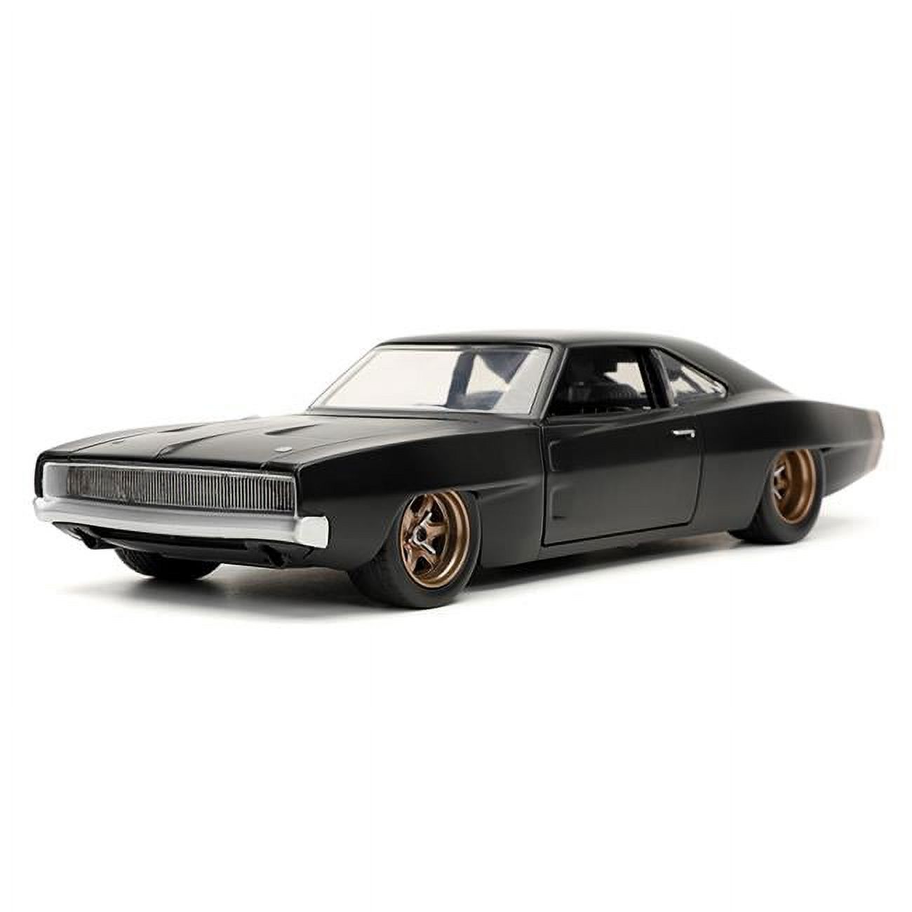 Модель автомобиля 1968 Dodge Charger Widebody, черного цвета, масштаб 1:24, с открывающимися дверями Jada Toys