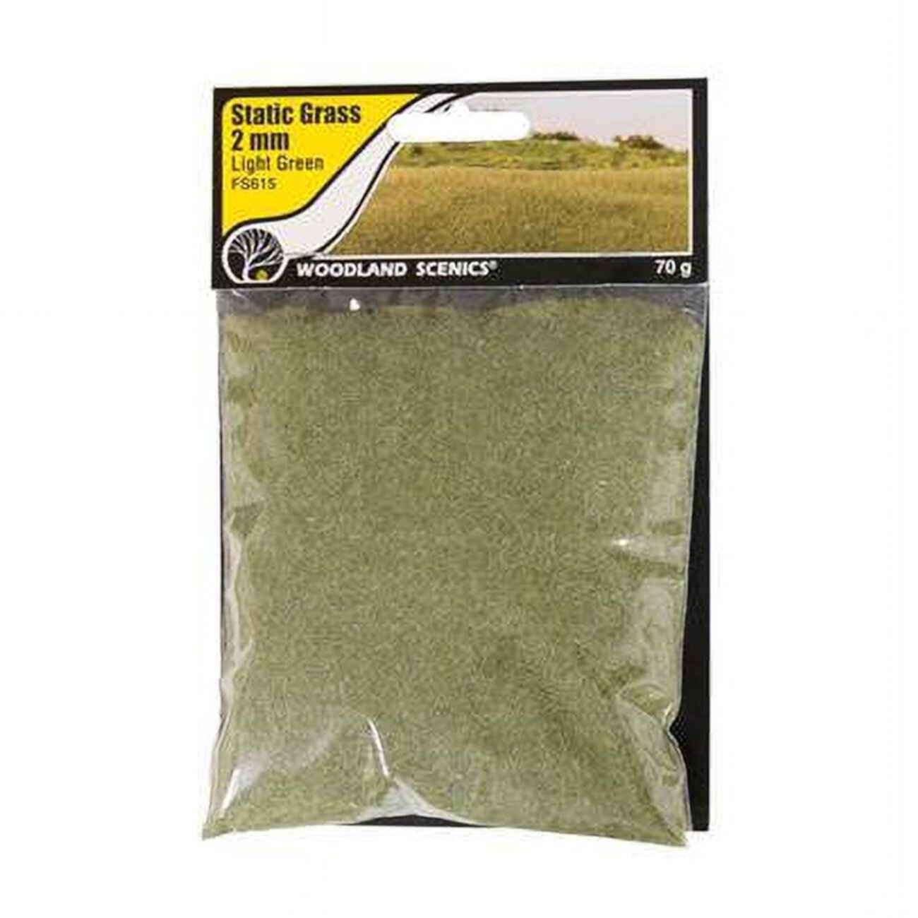 Woodland Scenics FS615 Static Grass Light Green 2mm (70g) Woodland Scenics