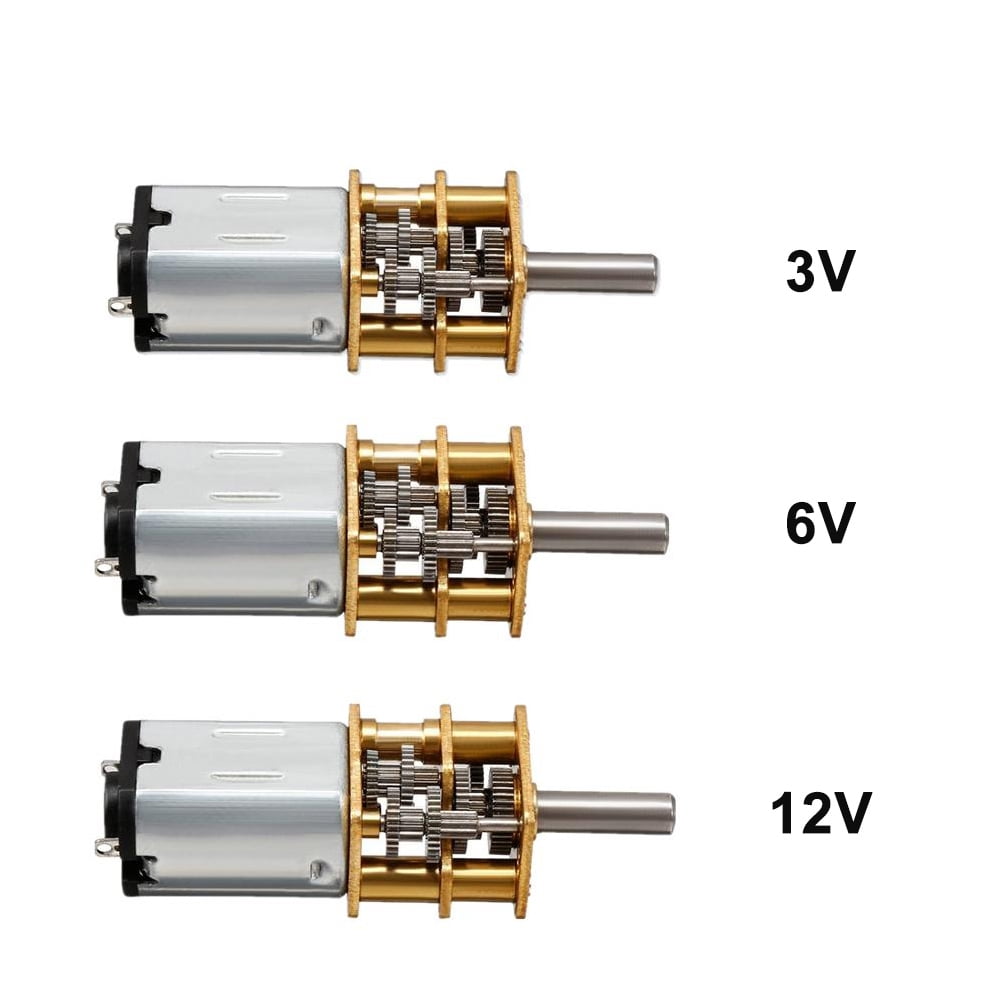 DC 3V/6V/12V GA12-N20 Mini Micro Electronic Lock Metal Gear Motor with Gearwheel for Electronic Locks, Robots, Curtains, Micro Mixers, 30 60 RPM 100 150 200 300 500 1000 1200 2000 4000RPM GMMGLT