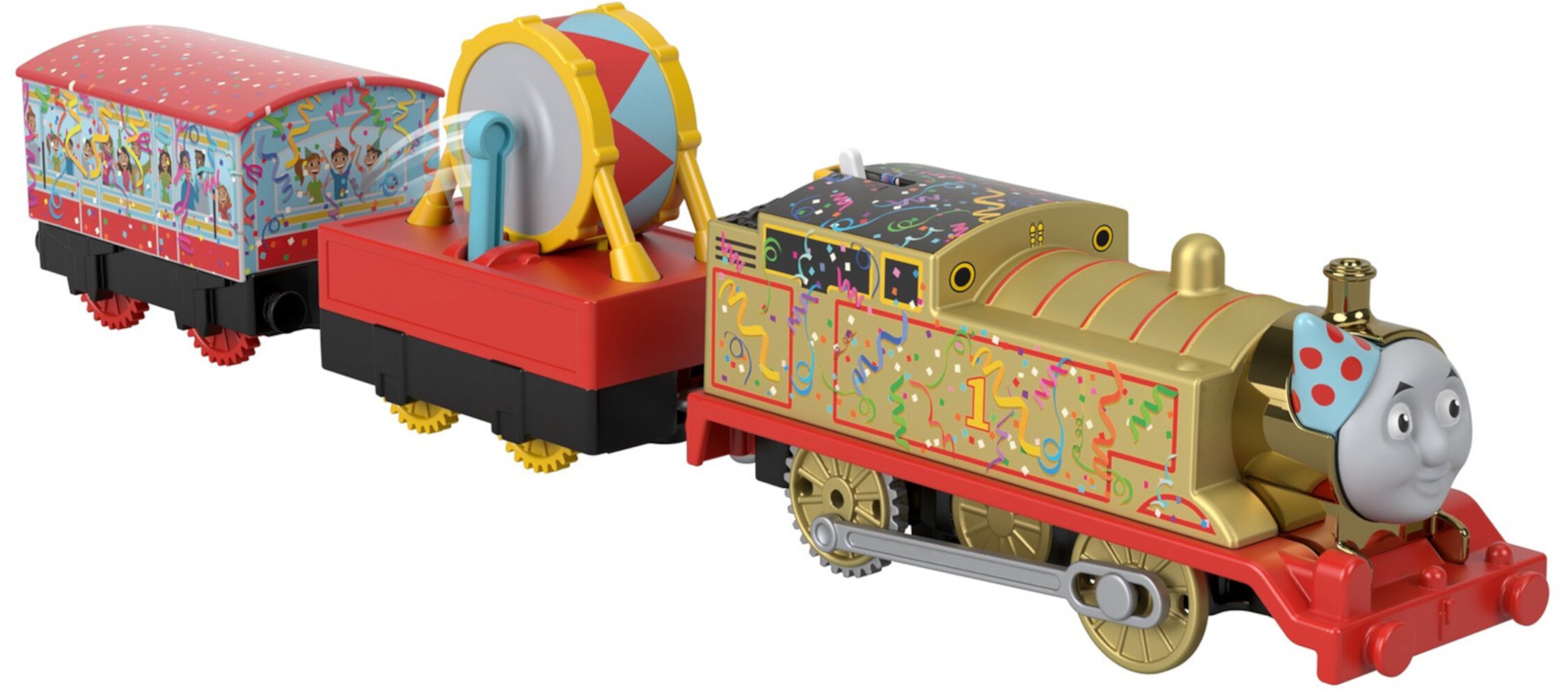 Fisher-Price Thomas & Friends Golden Thomas Motorized Train Vehicle Playset (3 Pieces) Thomas & Friends