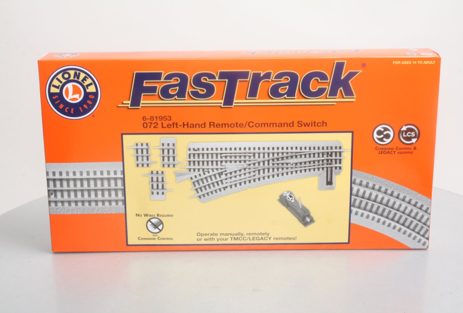 Lionel O-72 FasTrack Remote Left-Hand Switch LNL681953 O Track Lionel