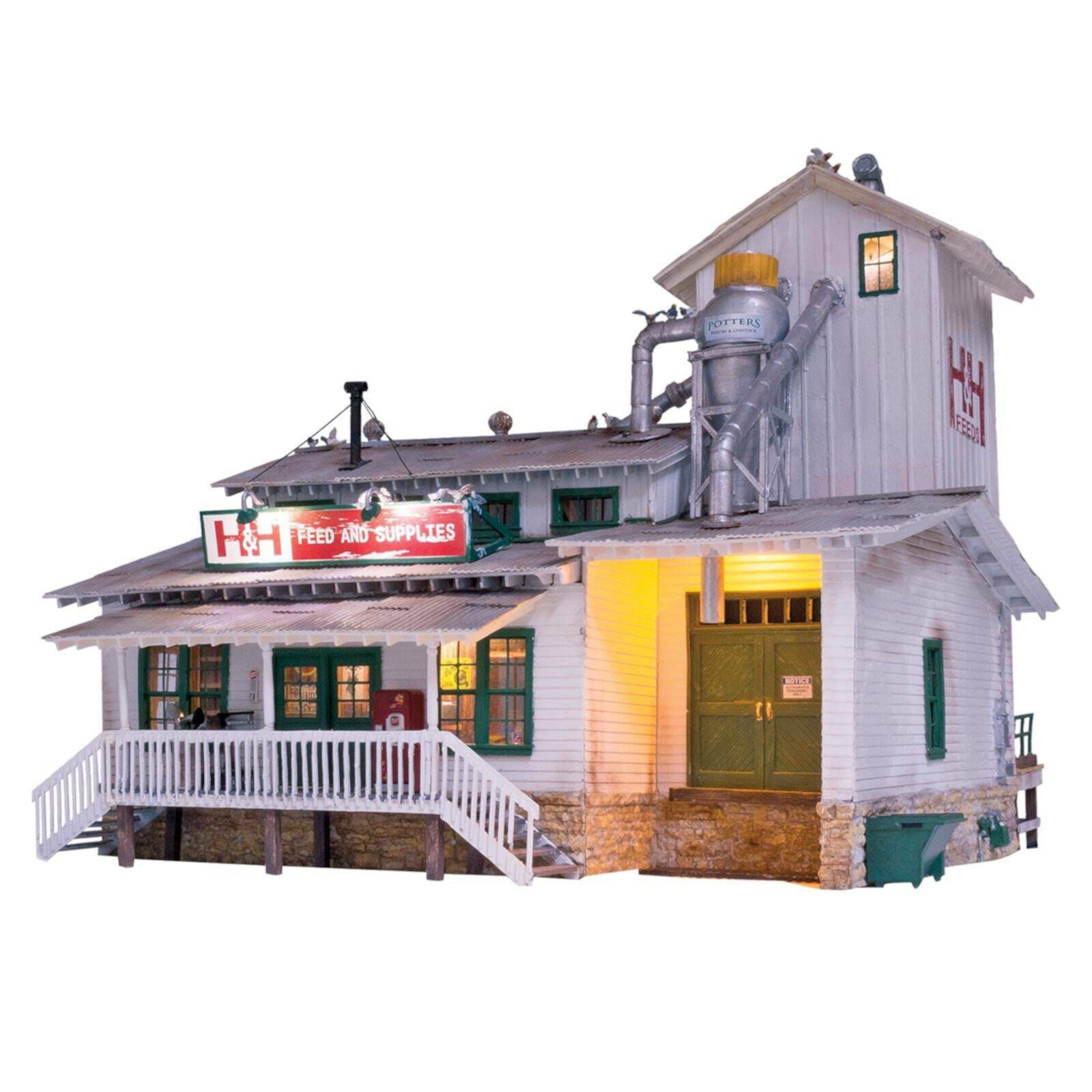 Woodland Scenics Landmark Structures Built  Ready HH Feed Mill, N Scale Unknown