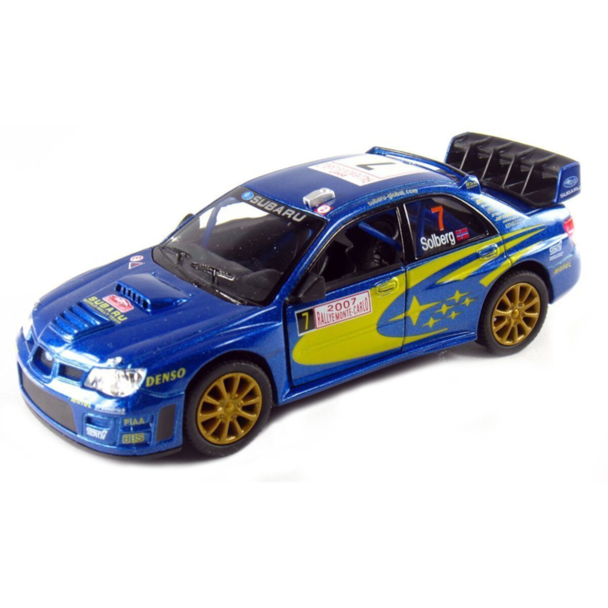 2007 Subaru Impreza WRC Racing Escala 1:36 Modelo Fundido a Presión (Azul) por Kinsmart 5" KiNSMART