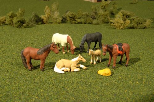 Bachmann BAC33119 Ho Horses&#44; Pack of 6 Bachmann Trains