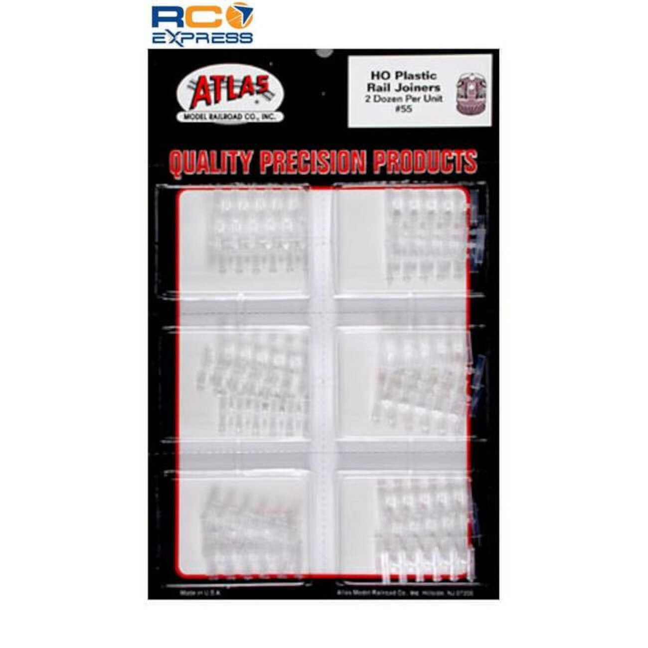 HO Code 100 Plastic (Insulating) Rail Joiners (6/Cd) Atlas