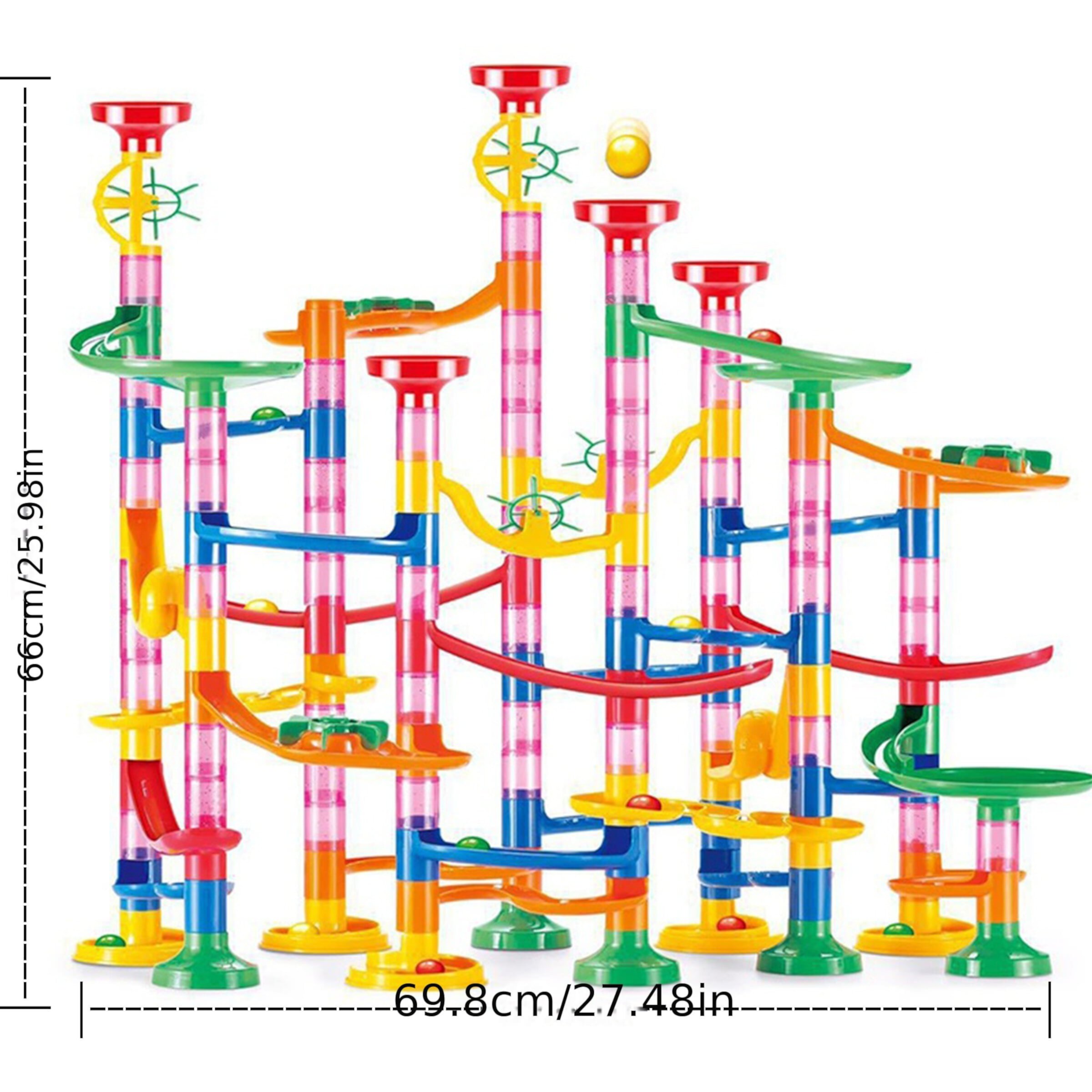 Track Roller Ball Building Blocks 3D Three-dimensional Maze Pipe Diy Assembled Building Blocks For 3+ Years Old Amerteer