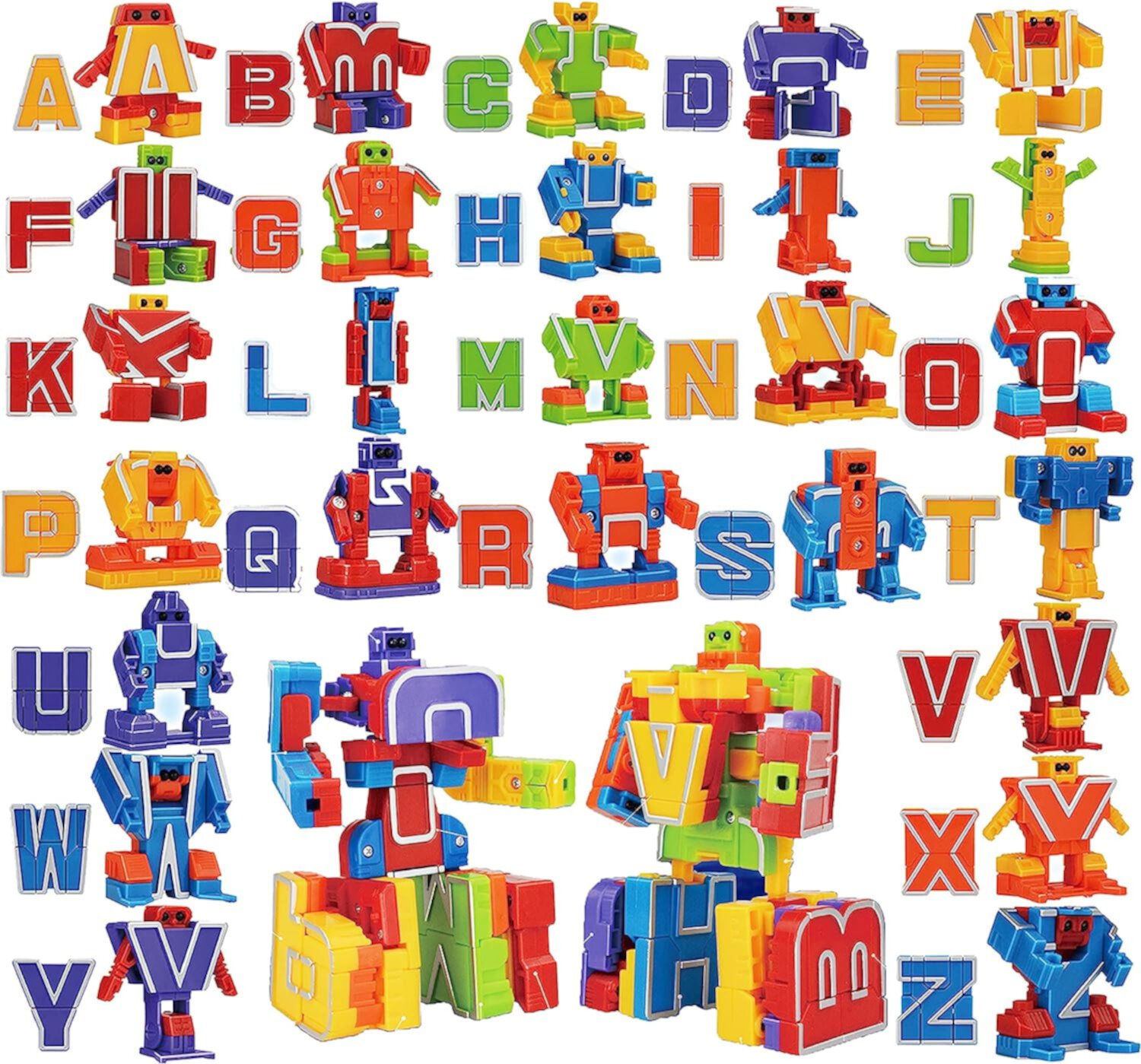 JOYIN Alphabet Robots Toys, Letters Learning Toys for Kids Toddler - 10 Pieces JOYIN