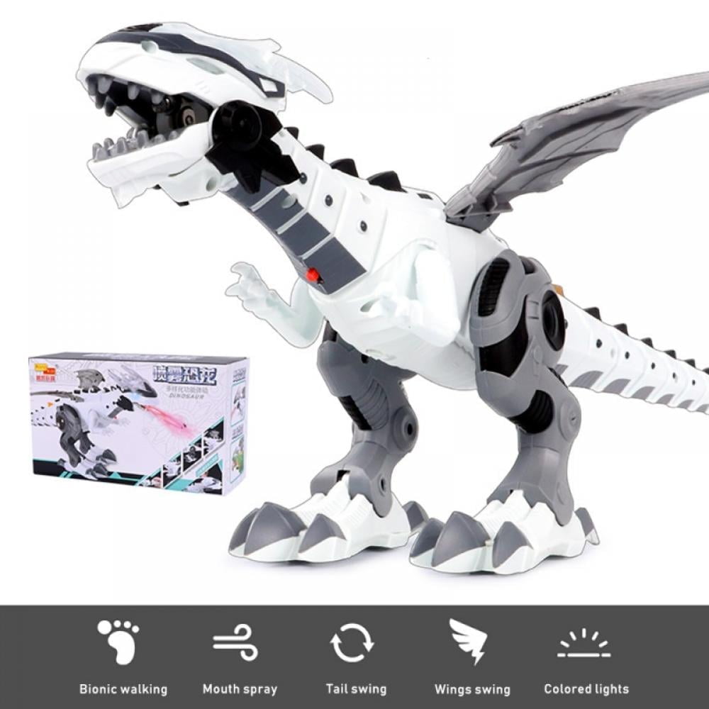 RC Robot Dinosaur Intelligent Interactive Smart Toy Electronic Remote Controller Robot Walking Spray with LIght Mode Toys for Kids Boys Girls Age 5 6 7 8 9 10 and Up Year Old VIGORUSH