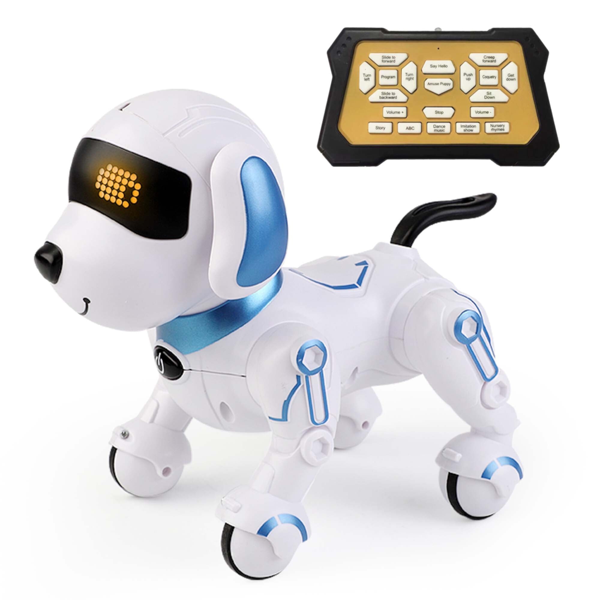 Robot Dog Toy for Kids Remote Control Interactive Robotic Pet Puppy Stretchable Programmable Smart RC Robot Toys for Boys Girls AOPOY