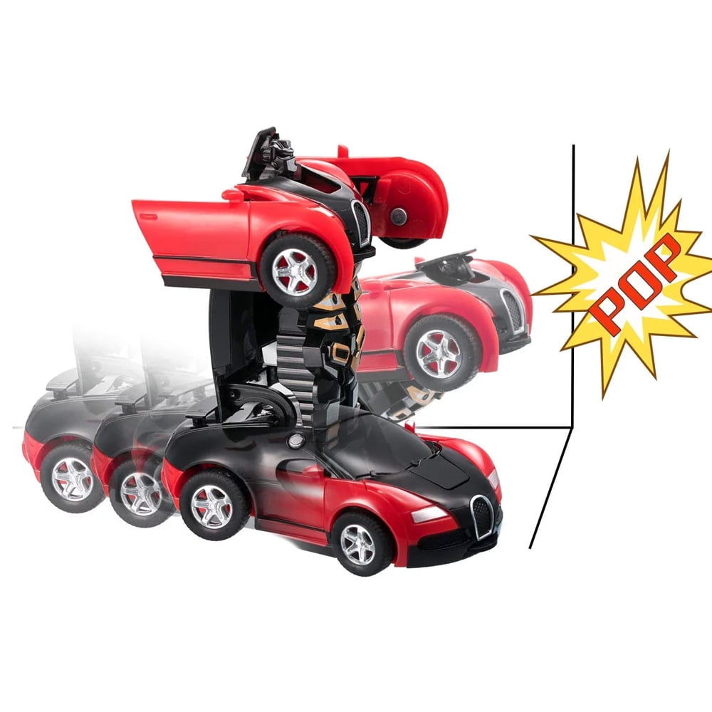 Deformation Car Robot Pull Back Car Toy for Kids Vehicles 2 in 1 Transforming Robot Car Best Gift for Child，Toys for 1 2 3 4 5 6 Year Old Boys,Transform Robot Kids Toys, Pengxiang