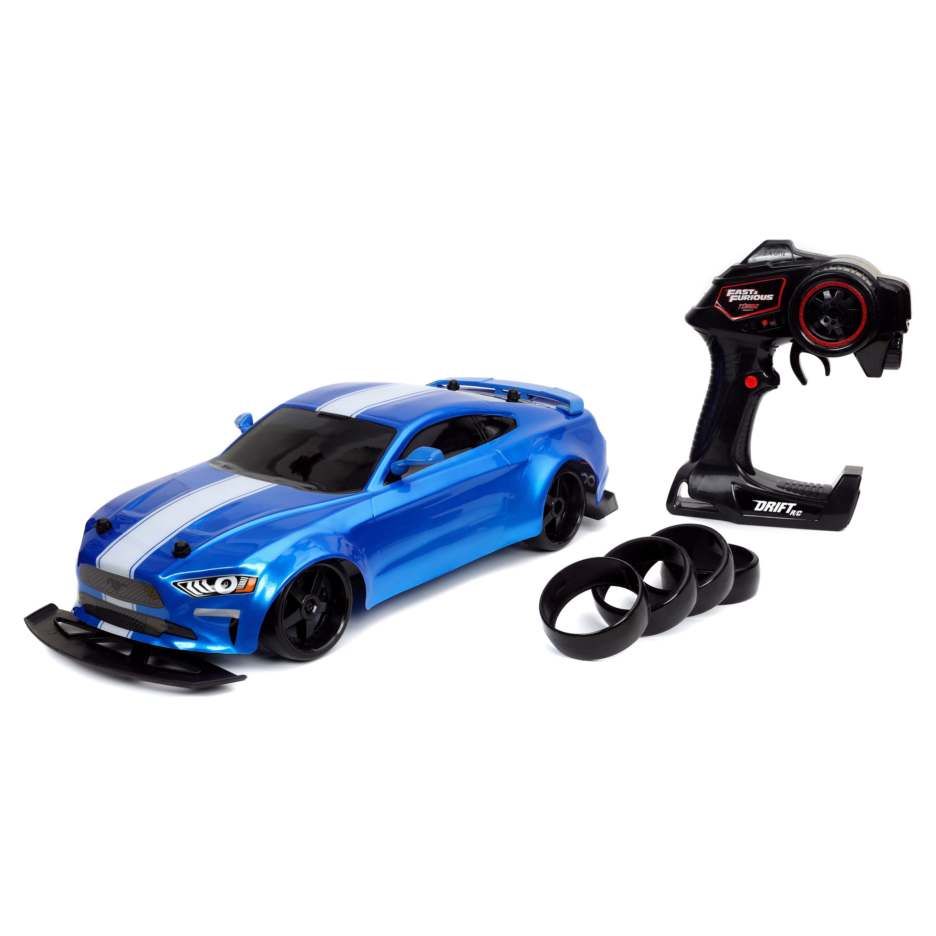 Fast & Furious 1:10 Jakob's Ford Mustang GT Drift RC with Extra Tires Radio Control Cars Fast and the Furious