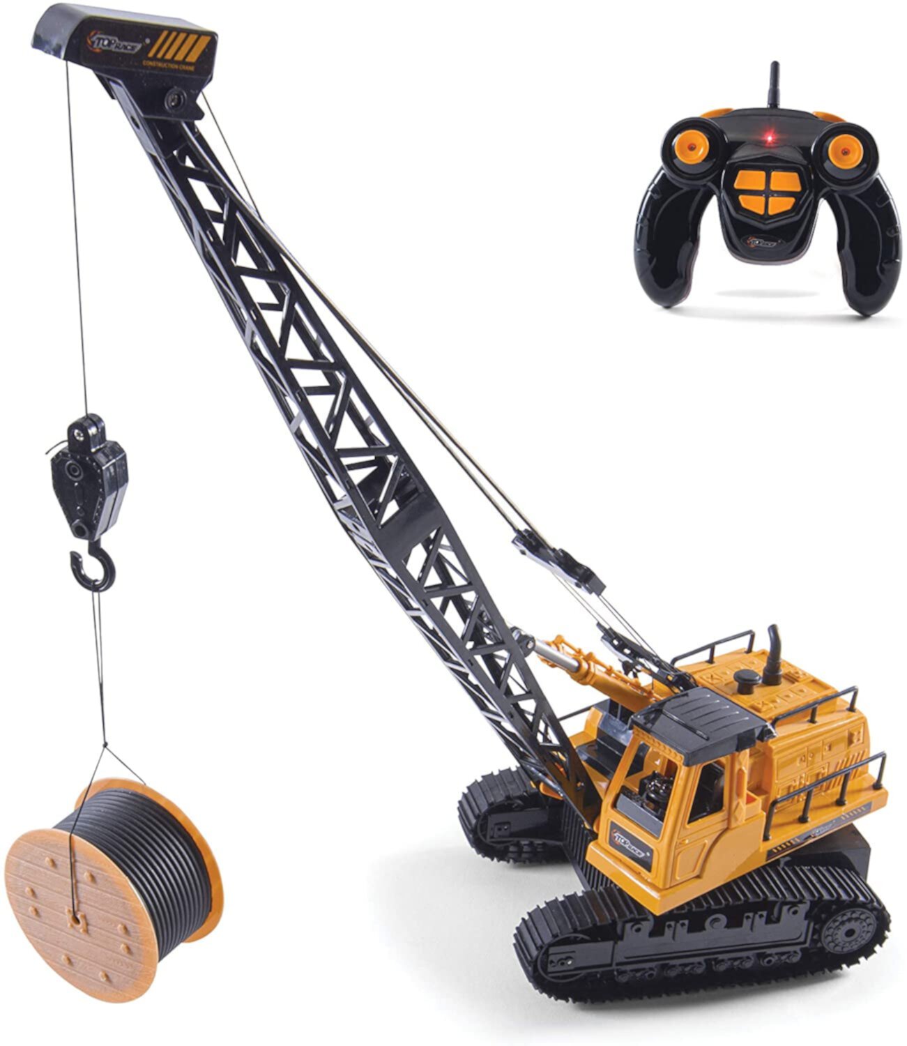 Top Race 23 Channel Hobby Remote Control Excavator V4 - Full Metal RC Tractor Toy for Adults - Carries 180 Lbs - Digs 1.1 Lbs Per Cubic Inch - RC Construction Vehicles for Boys Top Race