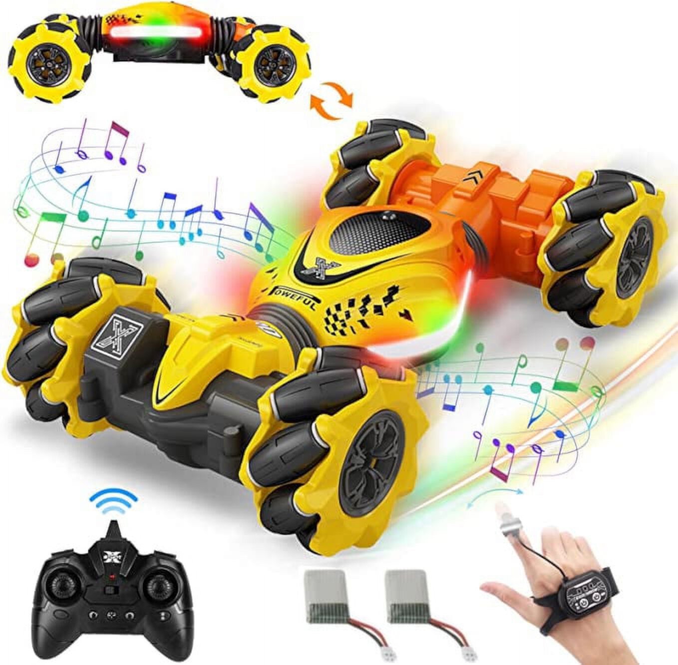 Gesture Gesture Sensing RC Car for Kids 4WD Remote Control Remote Control Drift Vehicle with Light Music Toy Birthday Christmas Gift for Kids Autrucker