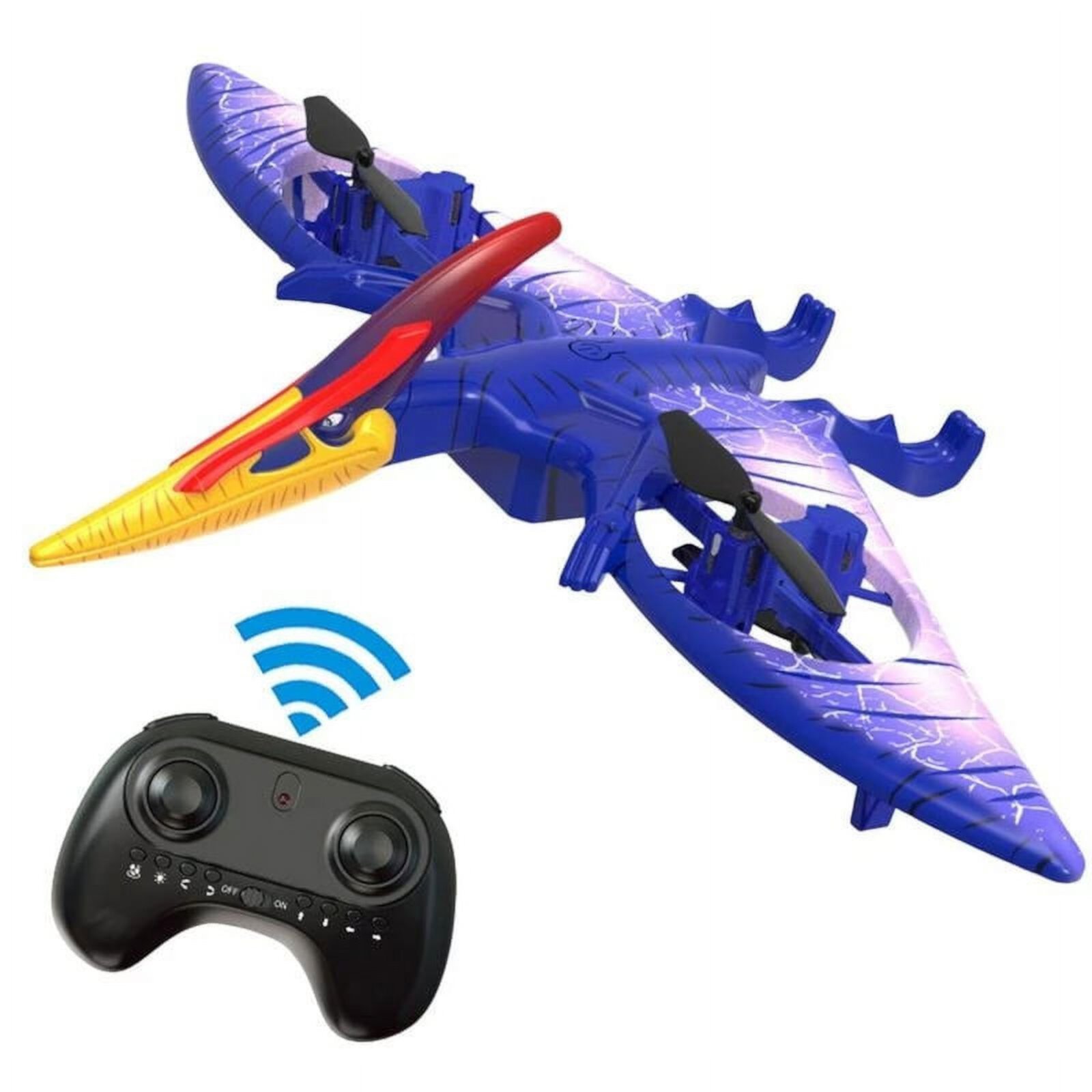 RC Jurassic Quadcopter Pterosaur Animal Model Toy Simulation Dinosaur Remote Control Drone Aircraft Kids Birthday Christmas Gift Toys For Boys Autrucker