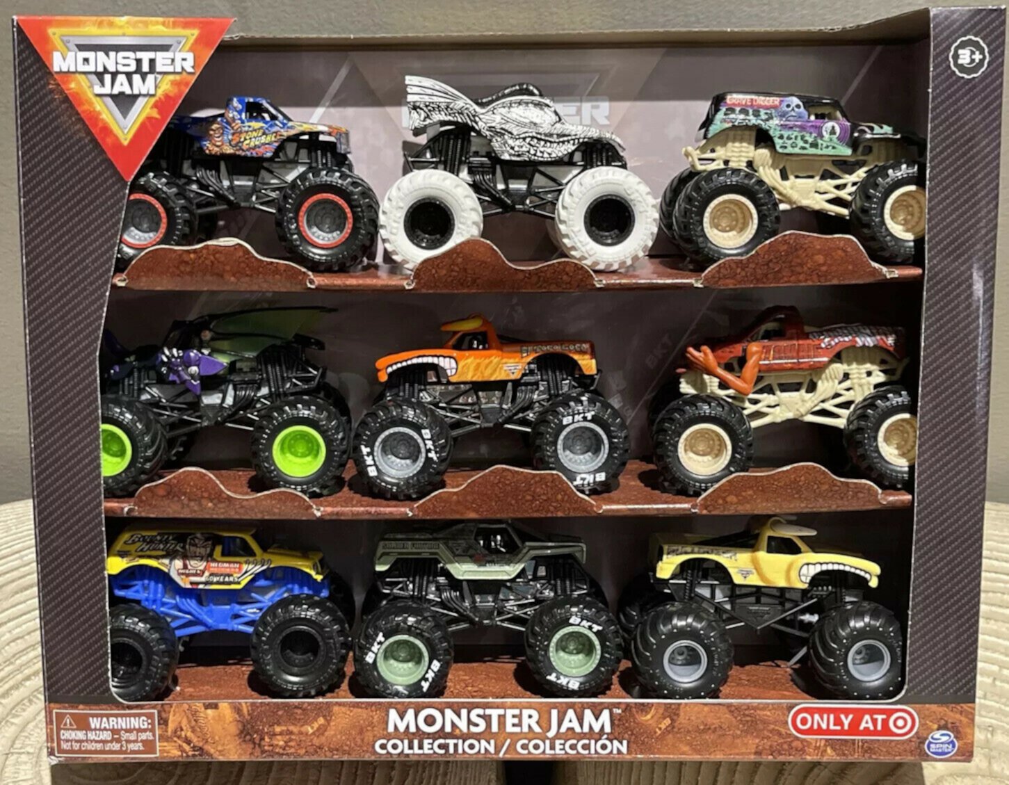 Brand New Exclusive Monster Jam Monster Truck Collection 9 Trucks Total Spin Master Games