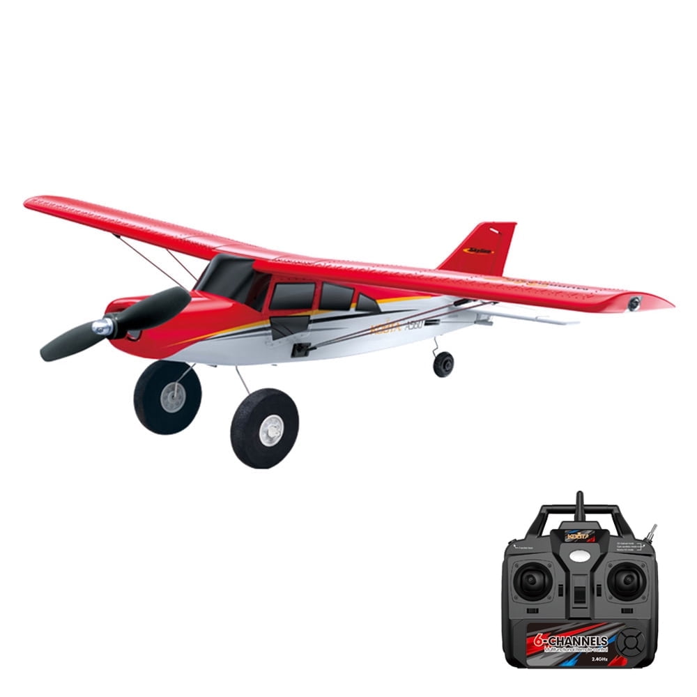 RC Plane, 4 Channel Remote Control Airplane with Lights, Stabilization System, Aerobatic, Easy to Fly RC Airplane for Kids Adults Beginners Eccomum