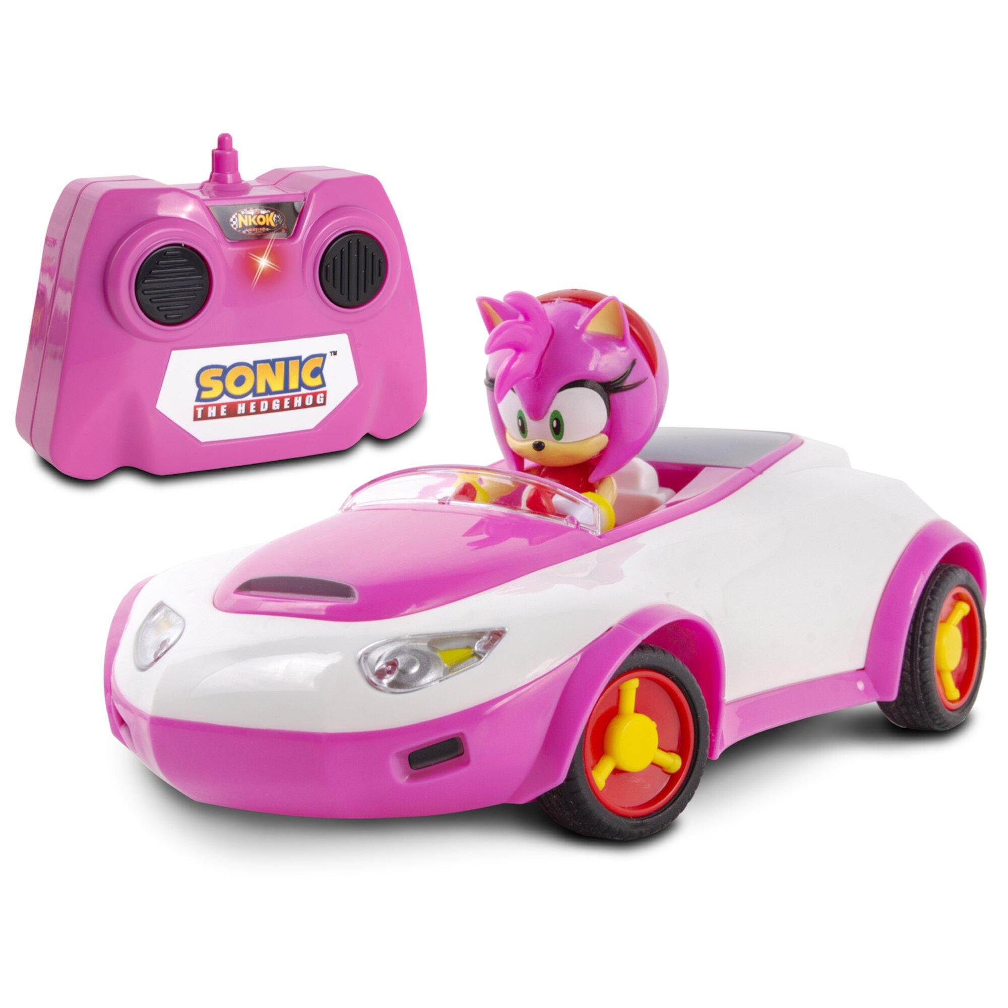 Team Sonic Racing RC: Amy Rose - NKOK (683), 1:28 Scale 2.4GHz RC Car, 6.5" Compact Design, Officially Licensed Sega Sonic The Hedgehog, Battery Powered, Transmit Up To 150', Ages 6+ Sonic