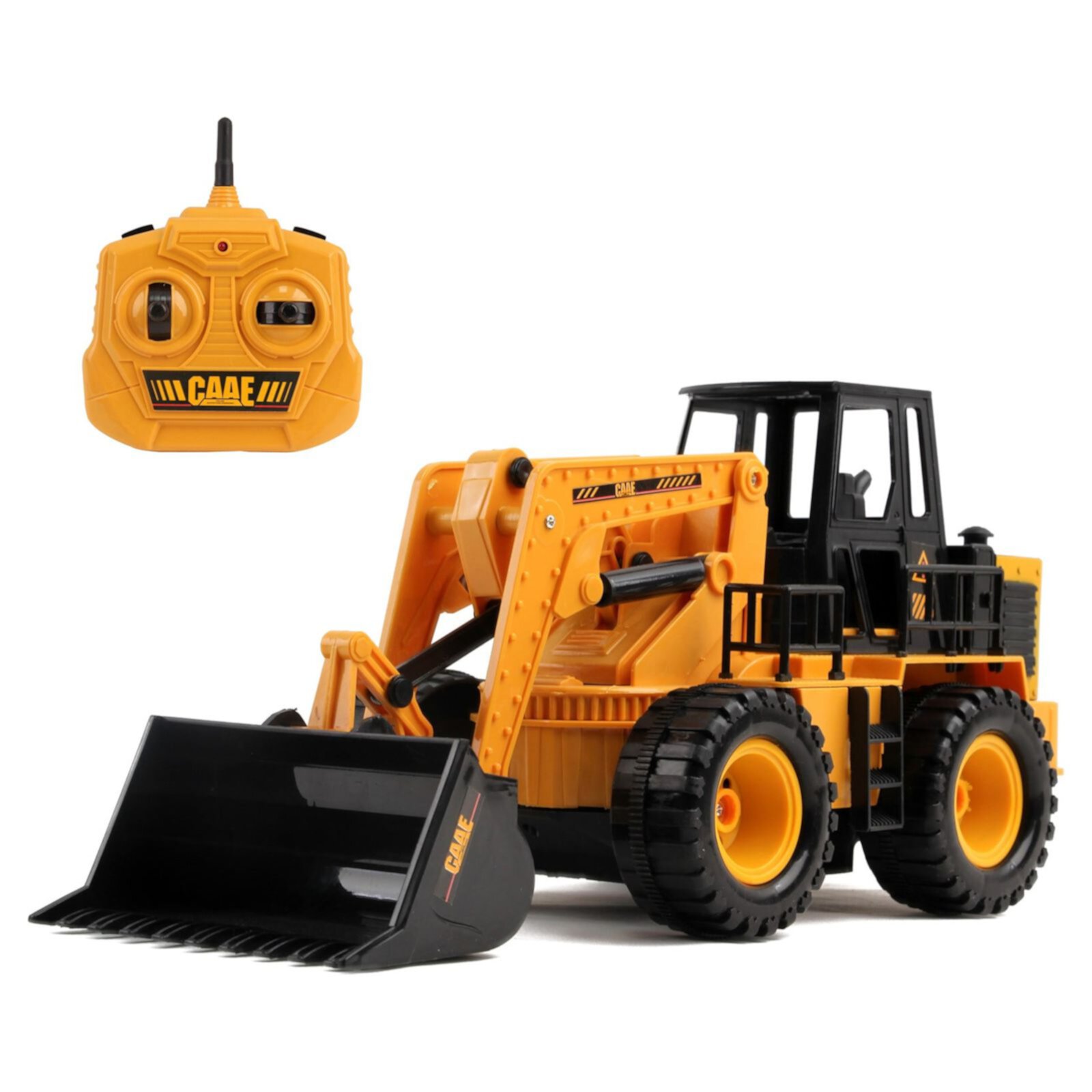 Vokodo RC Bulldozer 13.5" Full Function 1:24 Scale 2.4Ghz Construction Vehicle Toy Front Loader Tractor Truck Electric Remote Control Radio Digger Car Ready To Run Perfect Gift For Children Kids Boys Vokodo