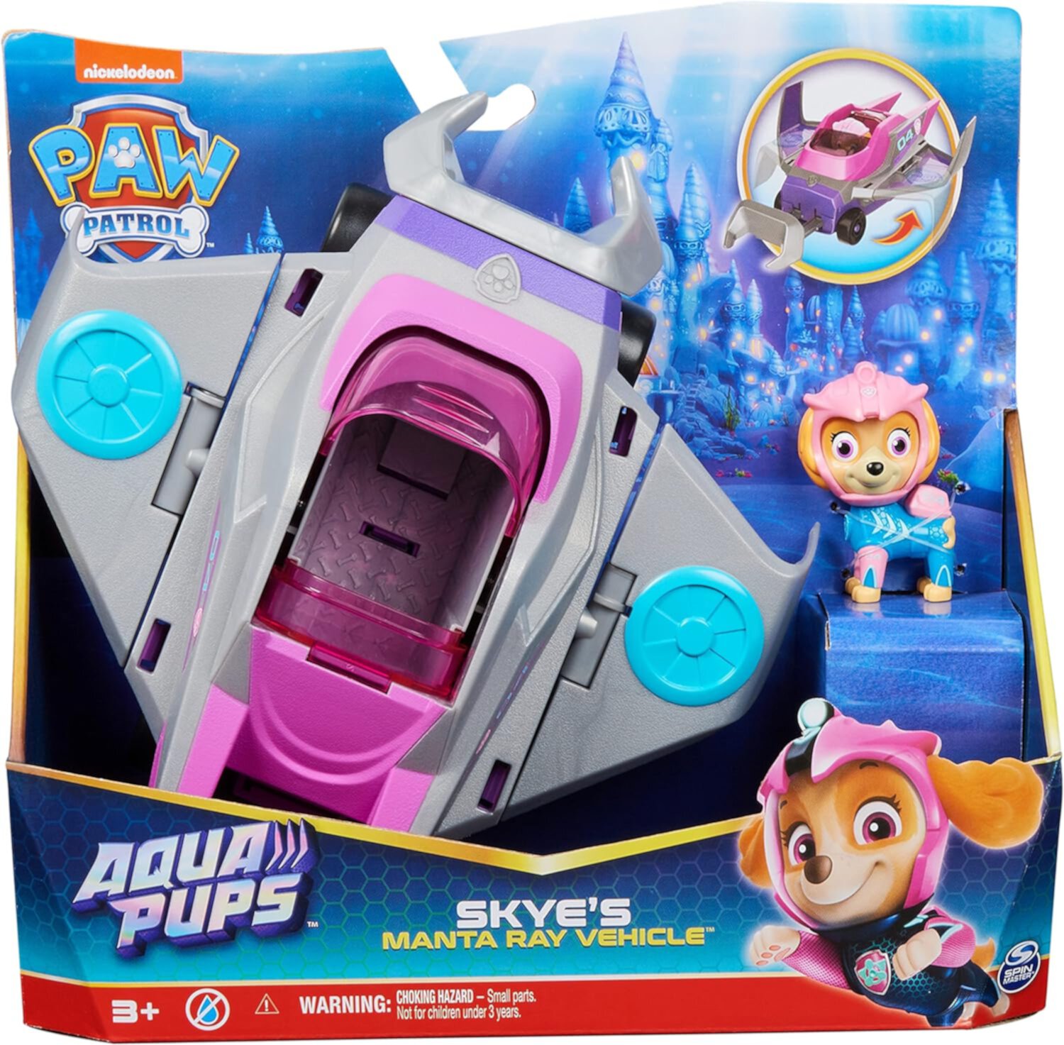 Paw Patrol Aqua Pups Skye's Manta Ray Vehicle Paw Patrol