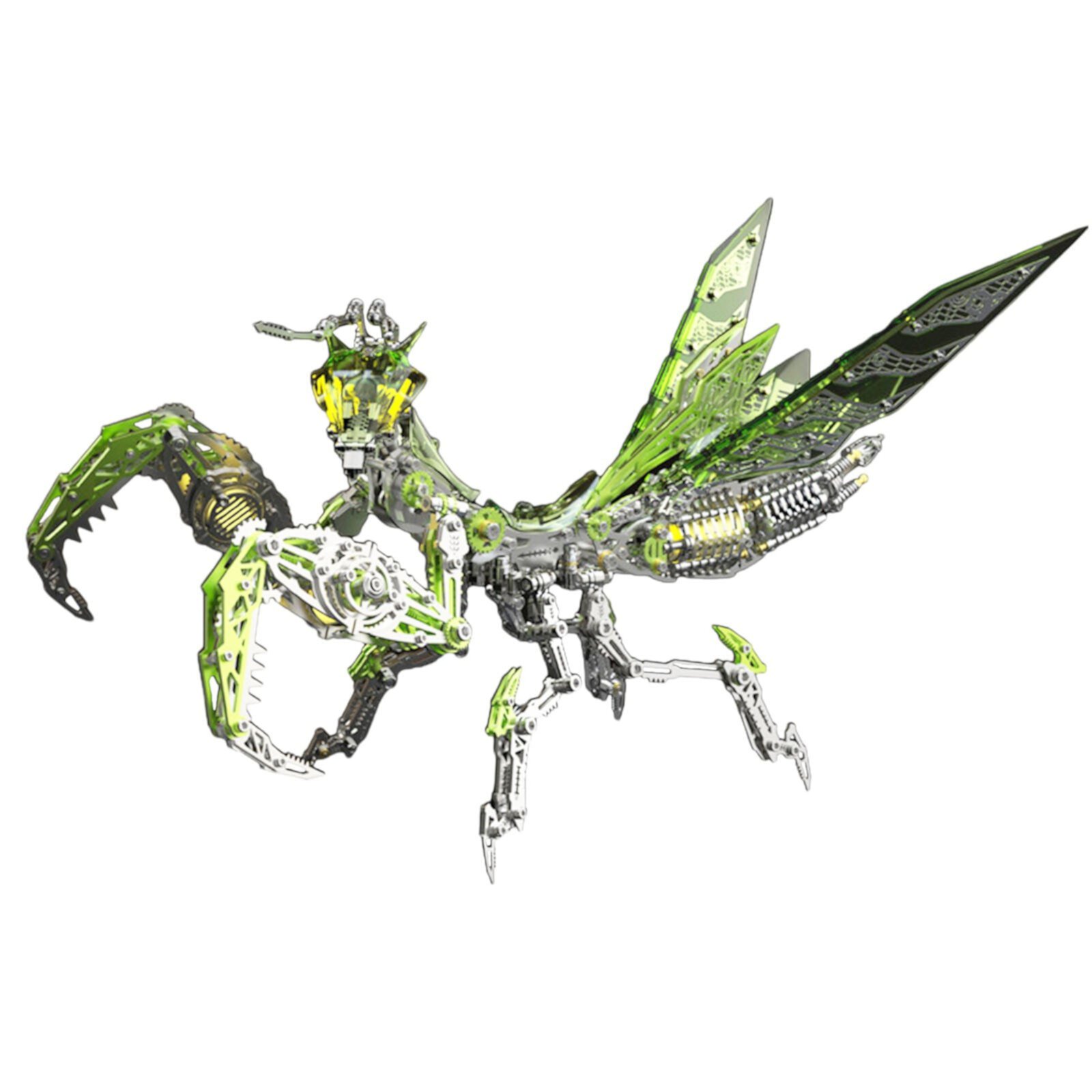 HUMJUSE 3D Metal Puzzles for Adults, 14" Large Mantis Model Kit - Diy Metal Assembly Building Kit for Teens' Hobbies - Perfect Room Decor and Gift Choice, Gifts for Birthdays and Holidays, 1200Pcs HUMJUSE