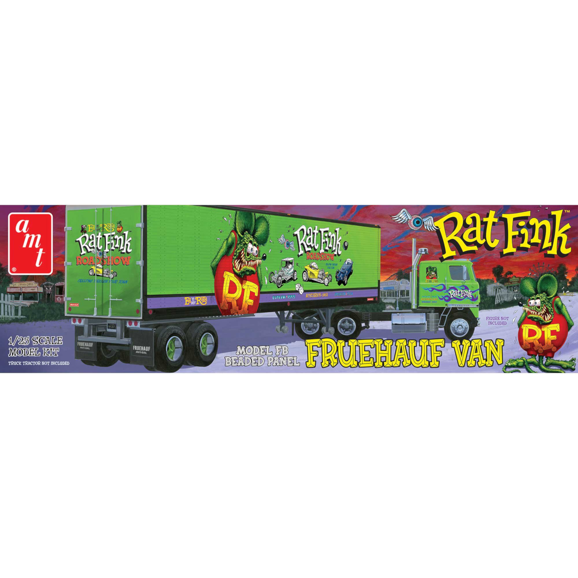 AMT 1/25 Fruehauf Beaded Van Semi Trailer Hauler, Rat Fink, AMT1292 AMT