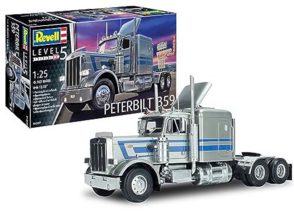 Набор для сборки модели грузовика Peterbilt 359 в масштабе 1/25, 302 детали, открывающиеся двери Revell