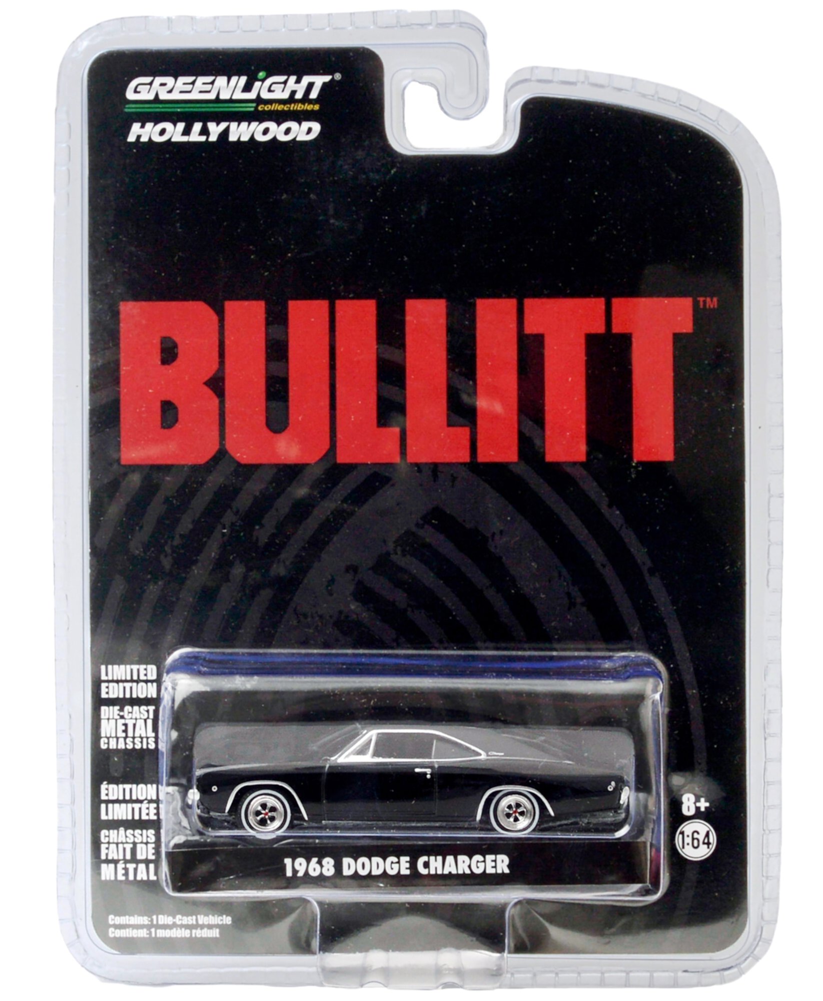 1968 Dodge Charger R/T "Bullitt" (1968) Movie 1/64 Diecast Model Car by Greenlight Greenlight