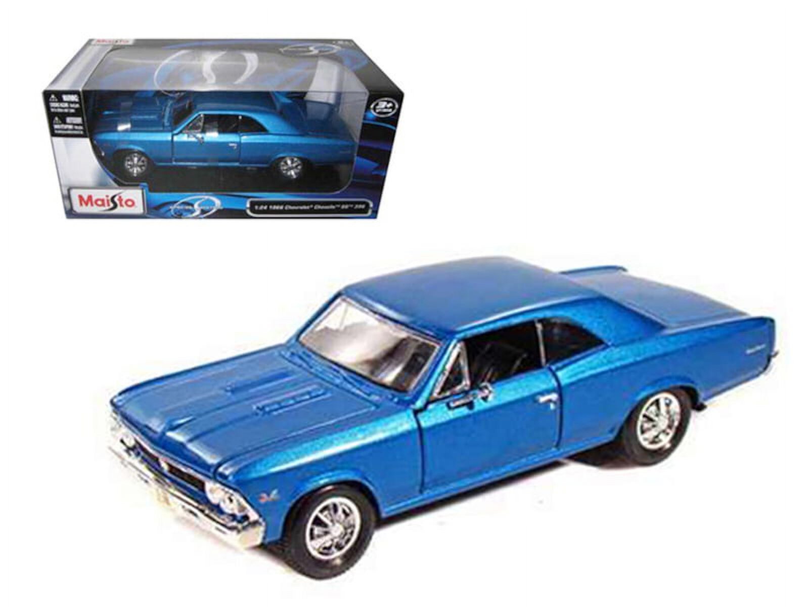 1966 Chevrolet Chevelle SS 396 Blue 1/24 Diecast Model Car by Maisto Maisto