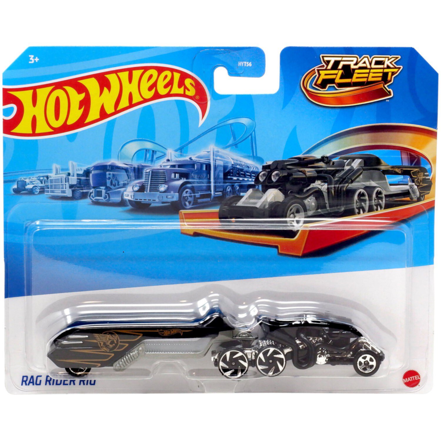 Hot Wheels Track Fleet Rag Rider Rig Die Cast Car Mattel