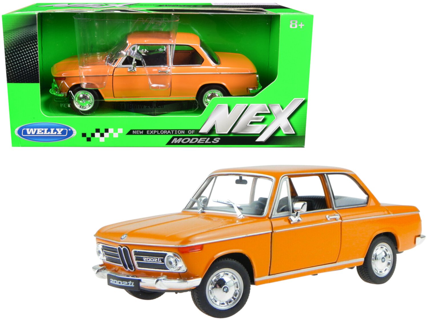 Welly 24053or 2002 BMW Ti Orange 1-24 Diecast Model Car Welly