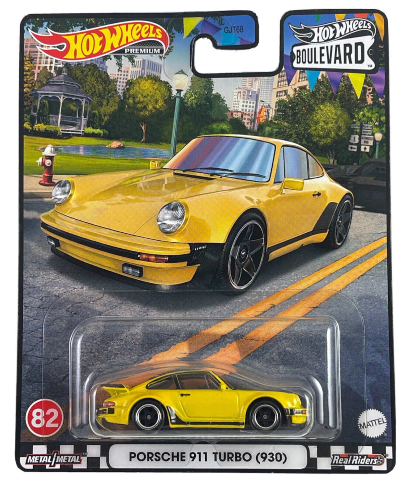 Hot Wheels Premium Boulevard #82 Yellow Porsche 911 Turbo (930) Mattel