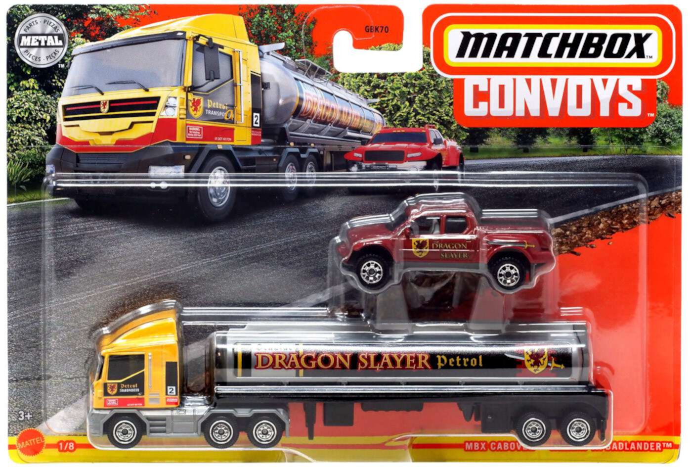 Matchbox Convoys MBX Cabover Tanker & Badlander Diecast Vehicle Mattel