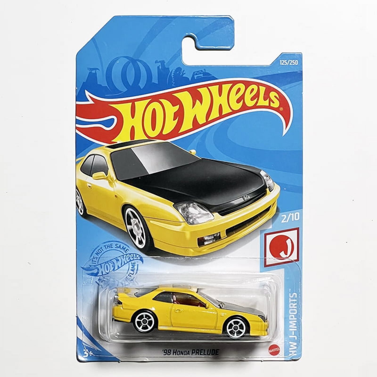 Hot Wheels 2021 98 Honda Prelude (Yellow) HW J-Imports Mattel