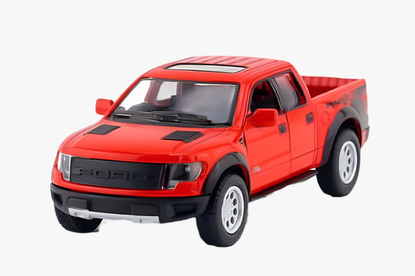 5" Kinsmart 2013 Ford F-150 SVT Raptor SuperCrew 1:46 Diecast Model Truck- Red KiNSMART