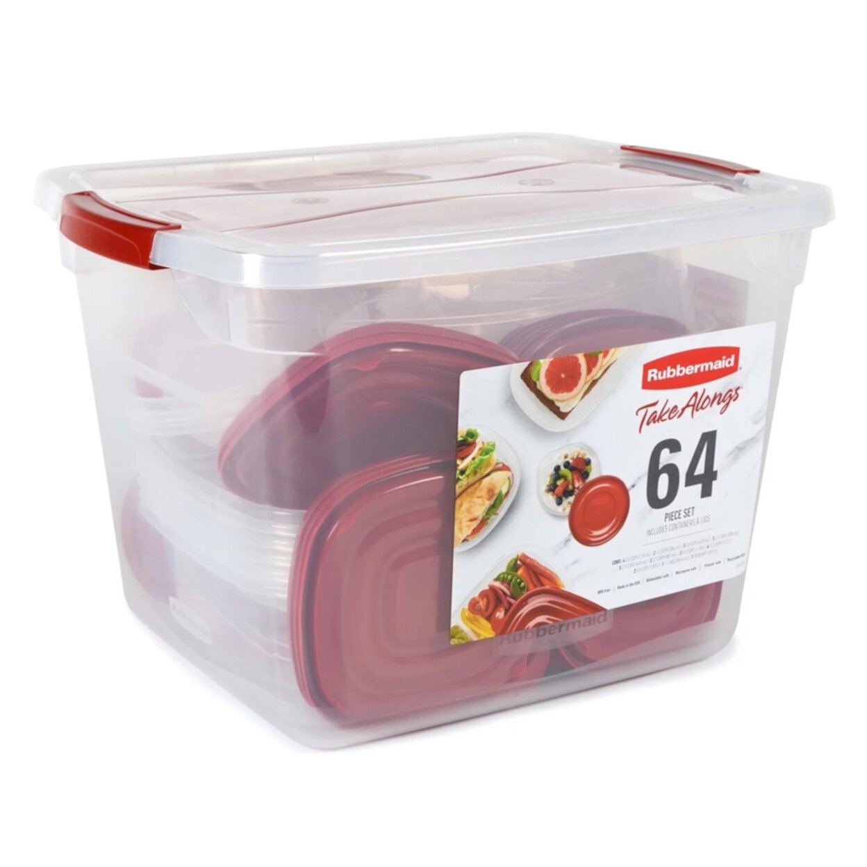 Rubbermaid 64-PieceTakeAlongs Food Storage Set with 30-Quart Storage Tote Rubbermaid