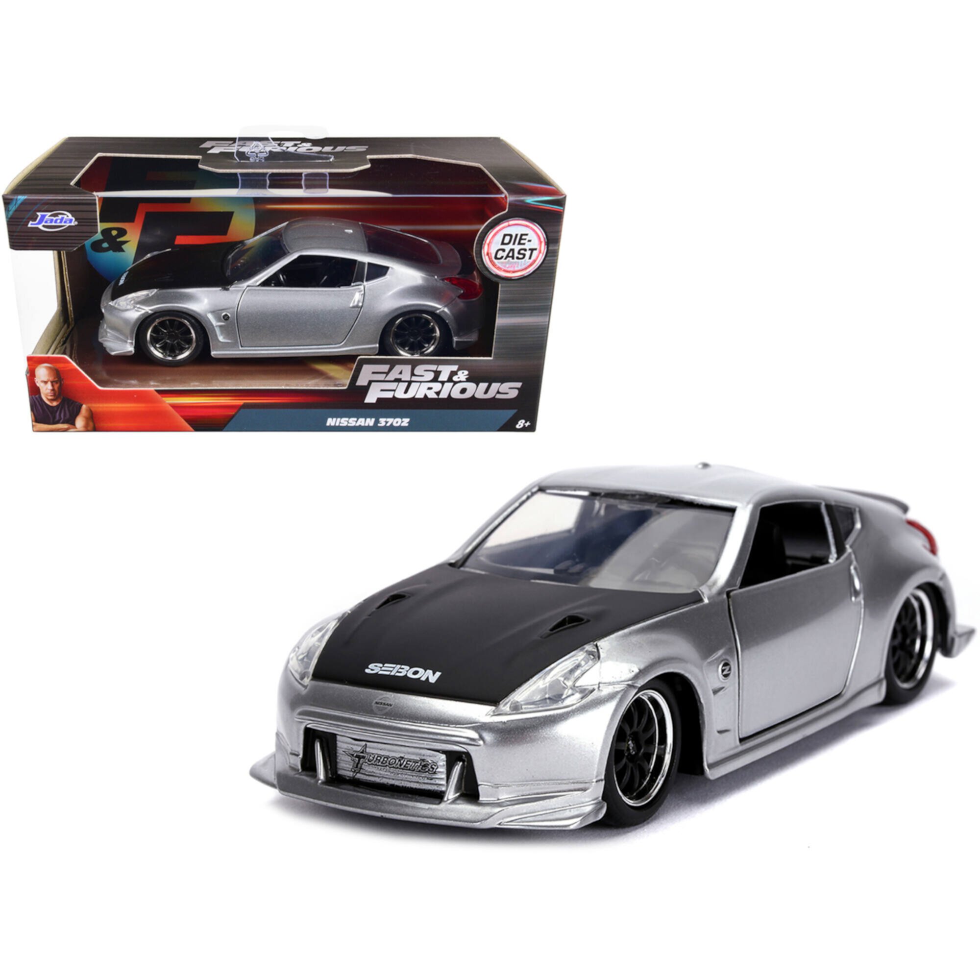 Jada Toys Fast & Furious 2009 Nissan 370Z 1:32 Scale Die-cast Vehicle, Silver JADA TOYS