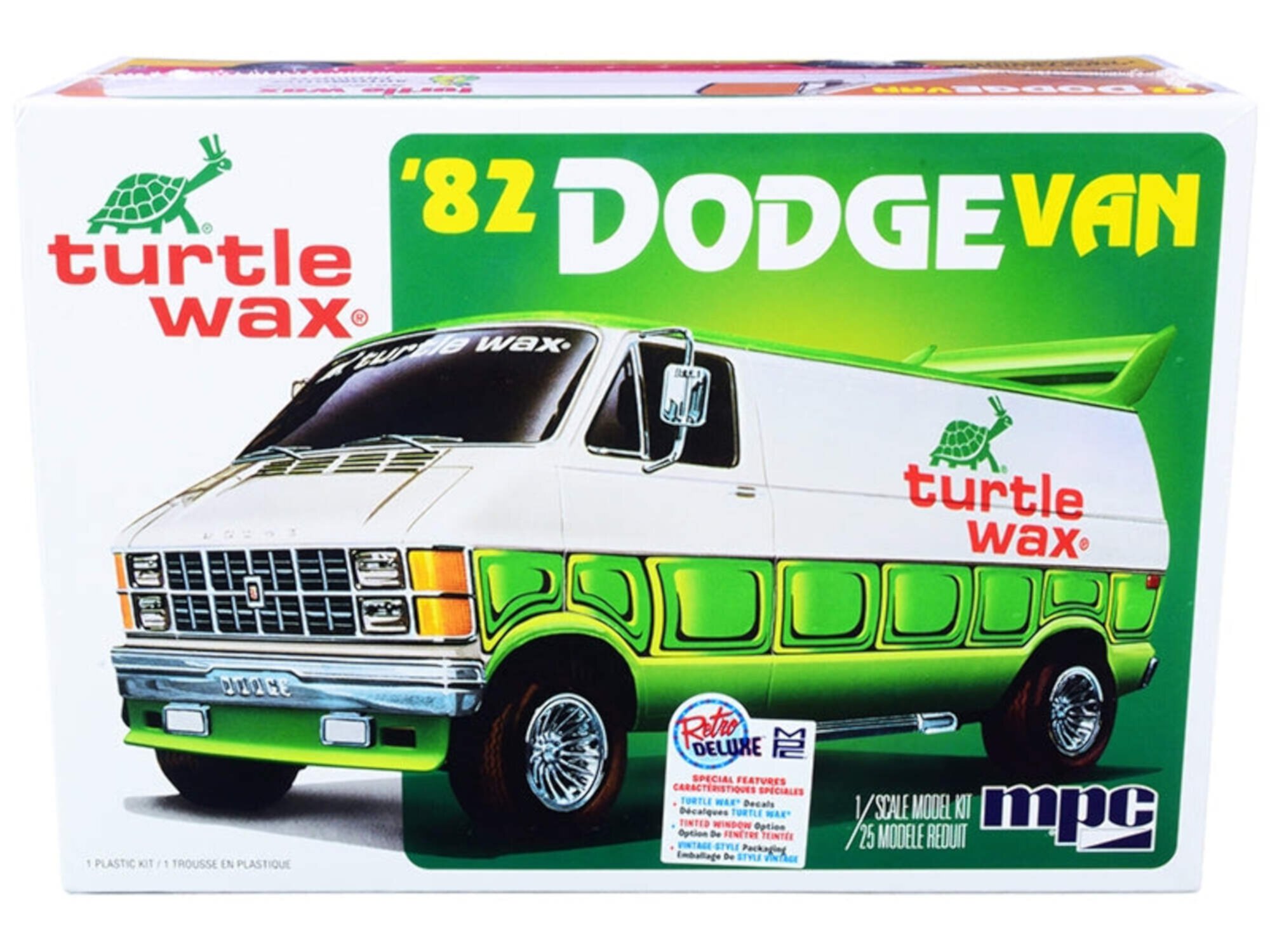 Skill 2 Model Kit 1982 Dodge Van Custom "Turtle Wax" 2-in-1 Kit 1/25 Scale Model by MPC MPC