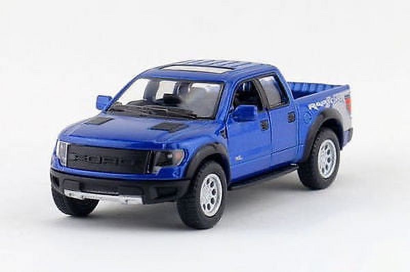 5" Kinsmart 2013 Ford F-150 SVT Raptor SuperCrew 1:46 Diecast Model Truck- Blue KiNSMART